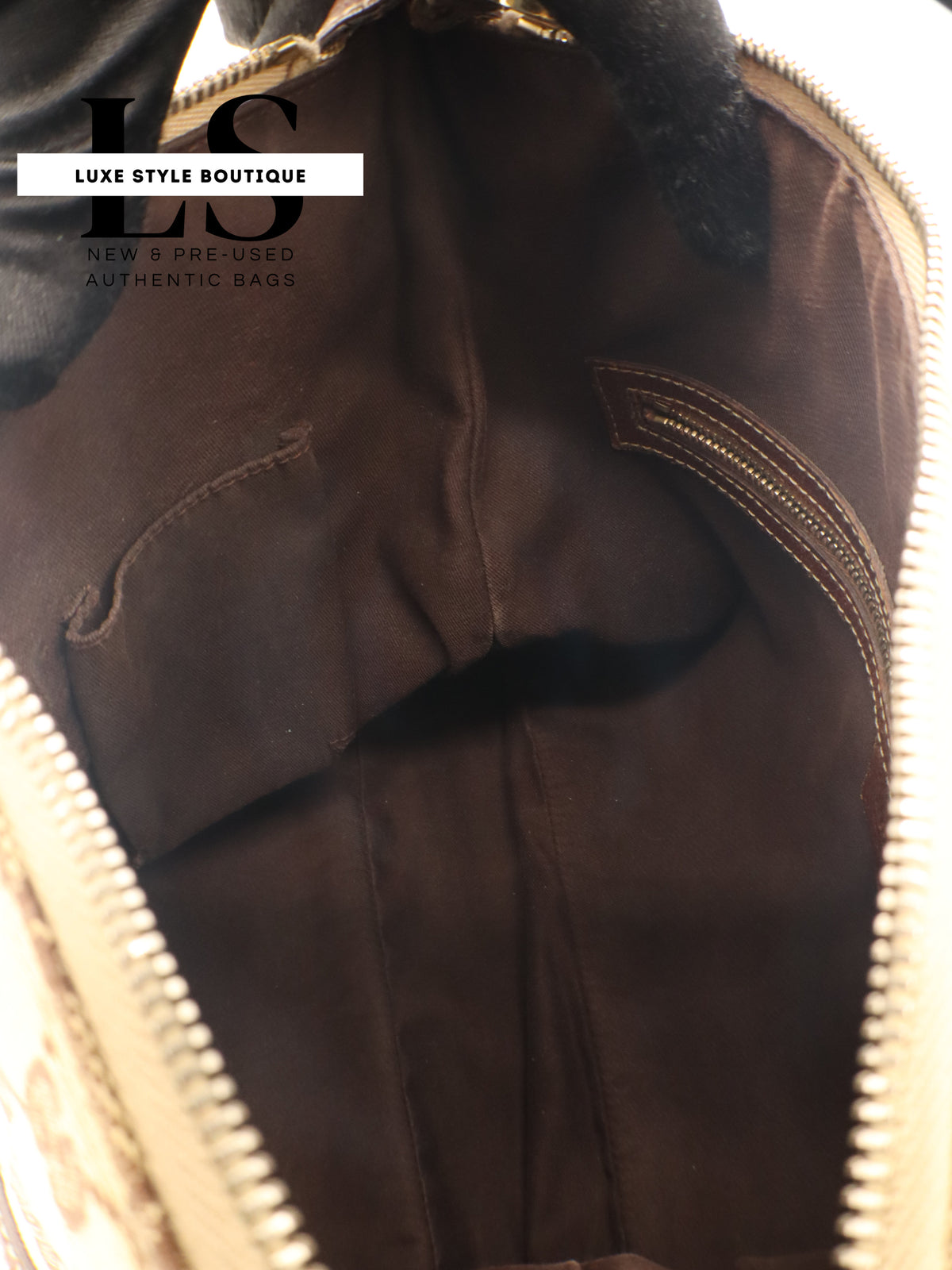 Gucci GG Canvas Anita Bamboo Top Handle