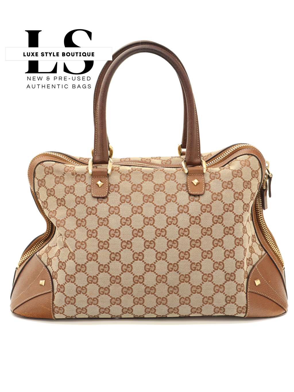 Gucci GG Canvas Nailhead Handbag