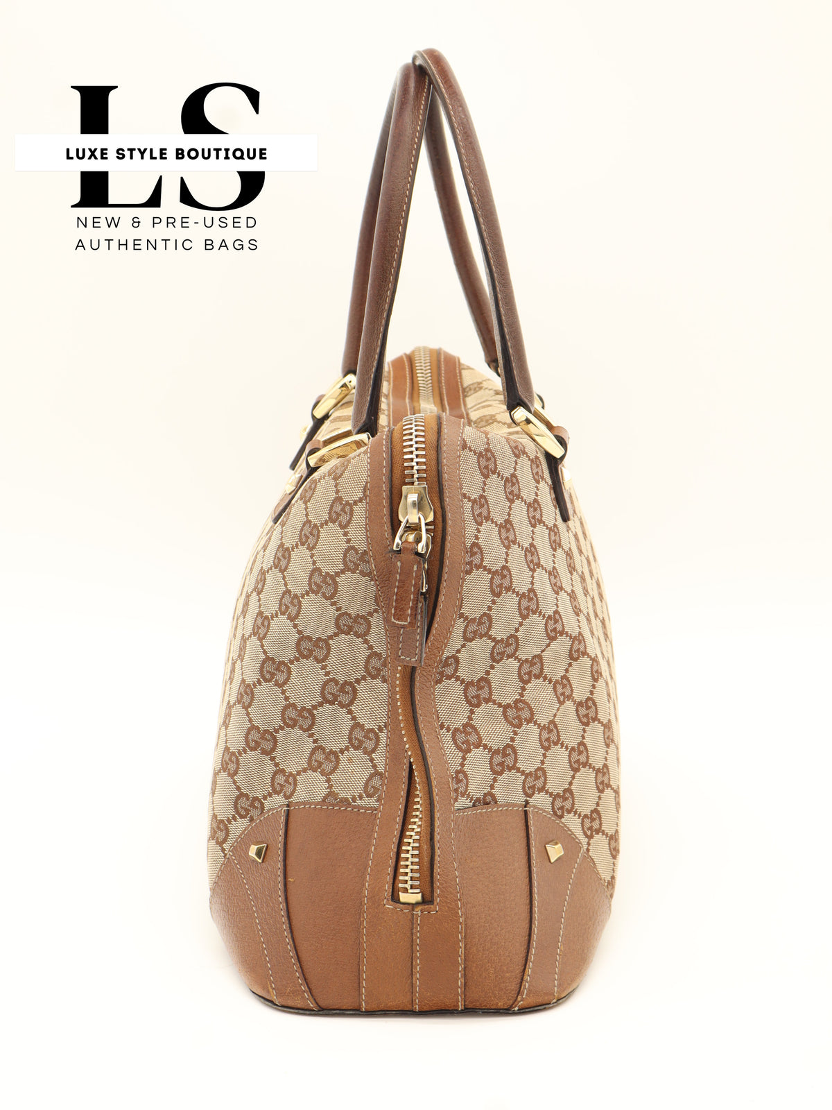 Gucci GG Canvas Nailhead Handbag