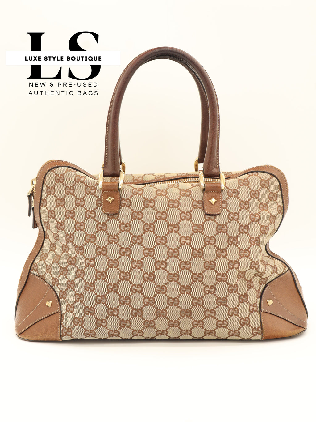 Gucci GG Canvas Nailhead Handbag