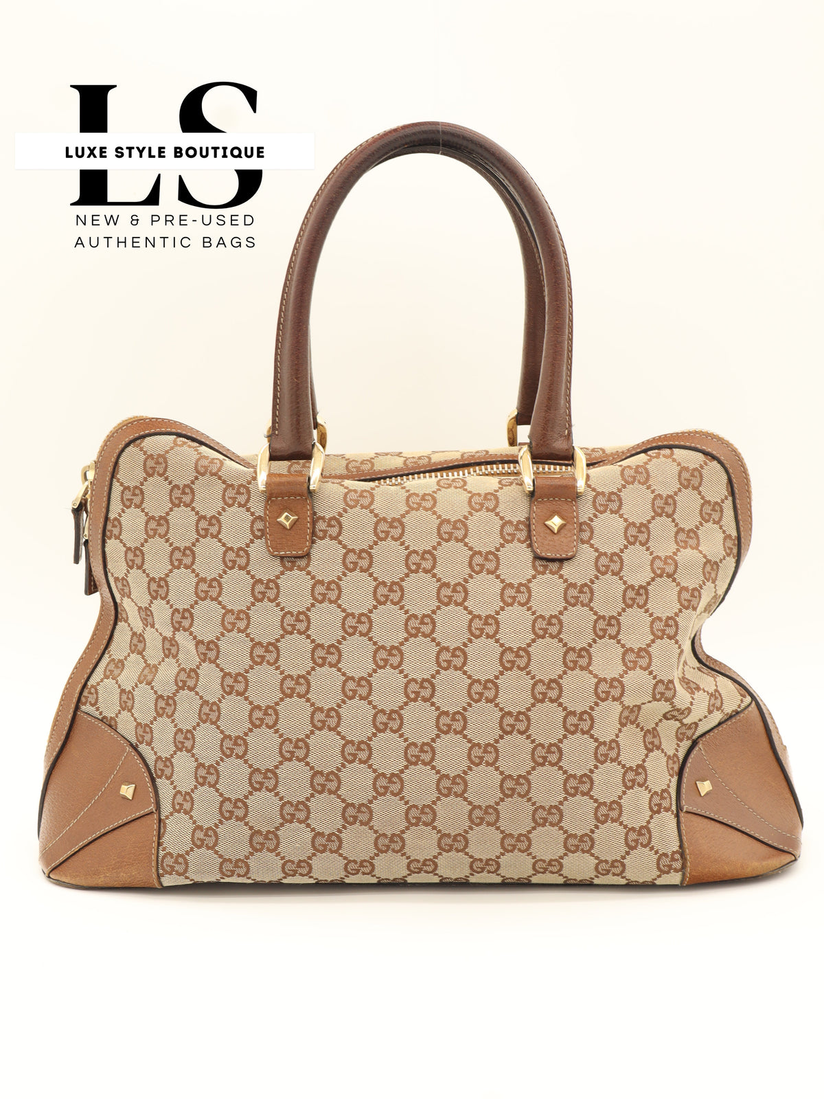Gucci GG Canvas Nailhead Handbag