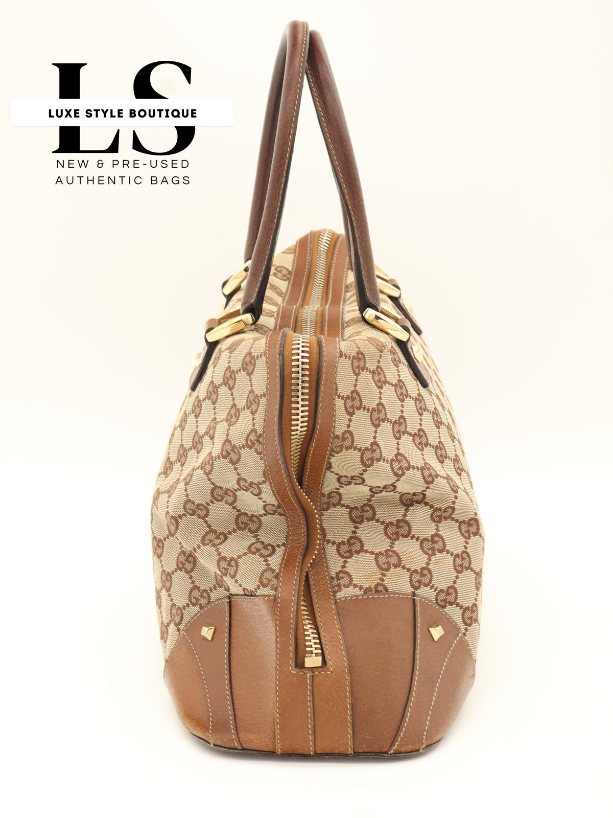 Gucci GG Canvas Nailhead Handbag