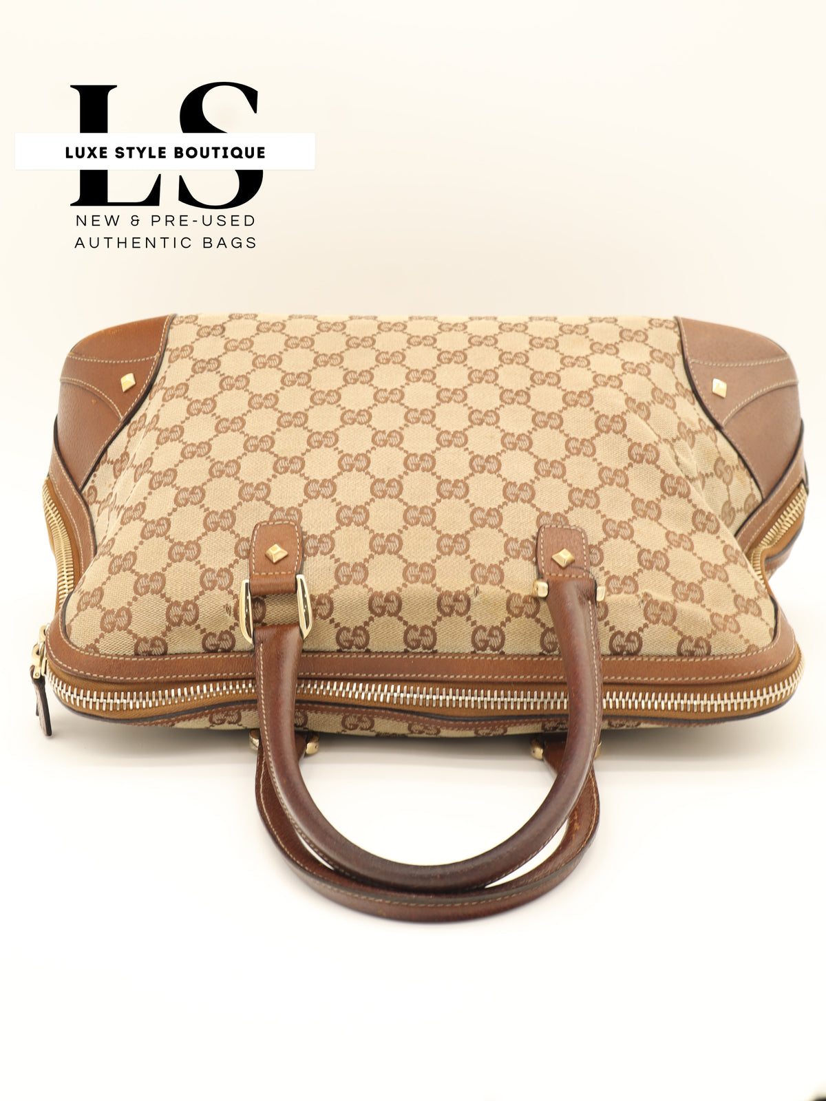 Gucci GG Canvas Nailhead Handbag