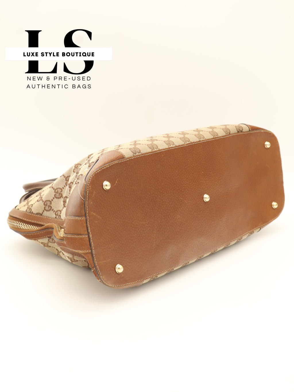 Gucci GG Canvas Nailhead Handbag