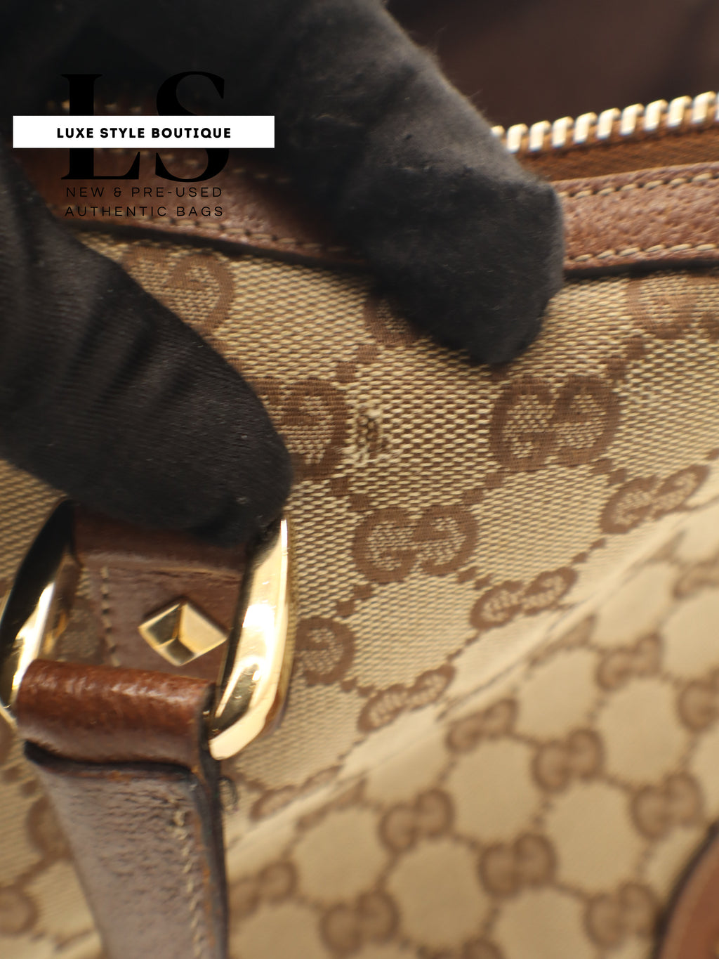 Gucci GG Canvas Nailhead Handbag