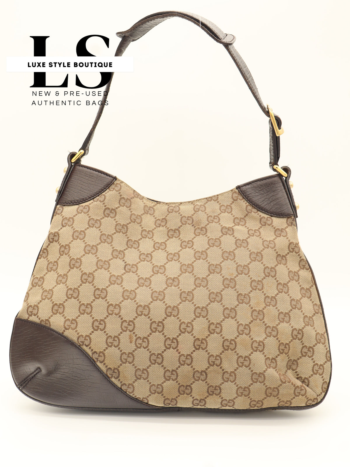 Gucci GG Canvas Hasler Horsebit Hobo
