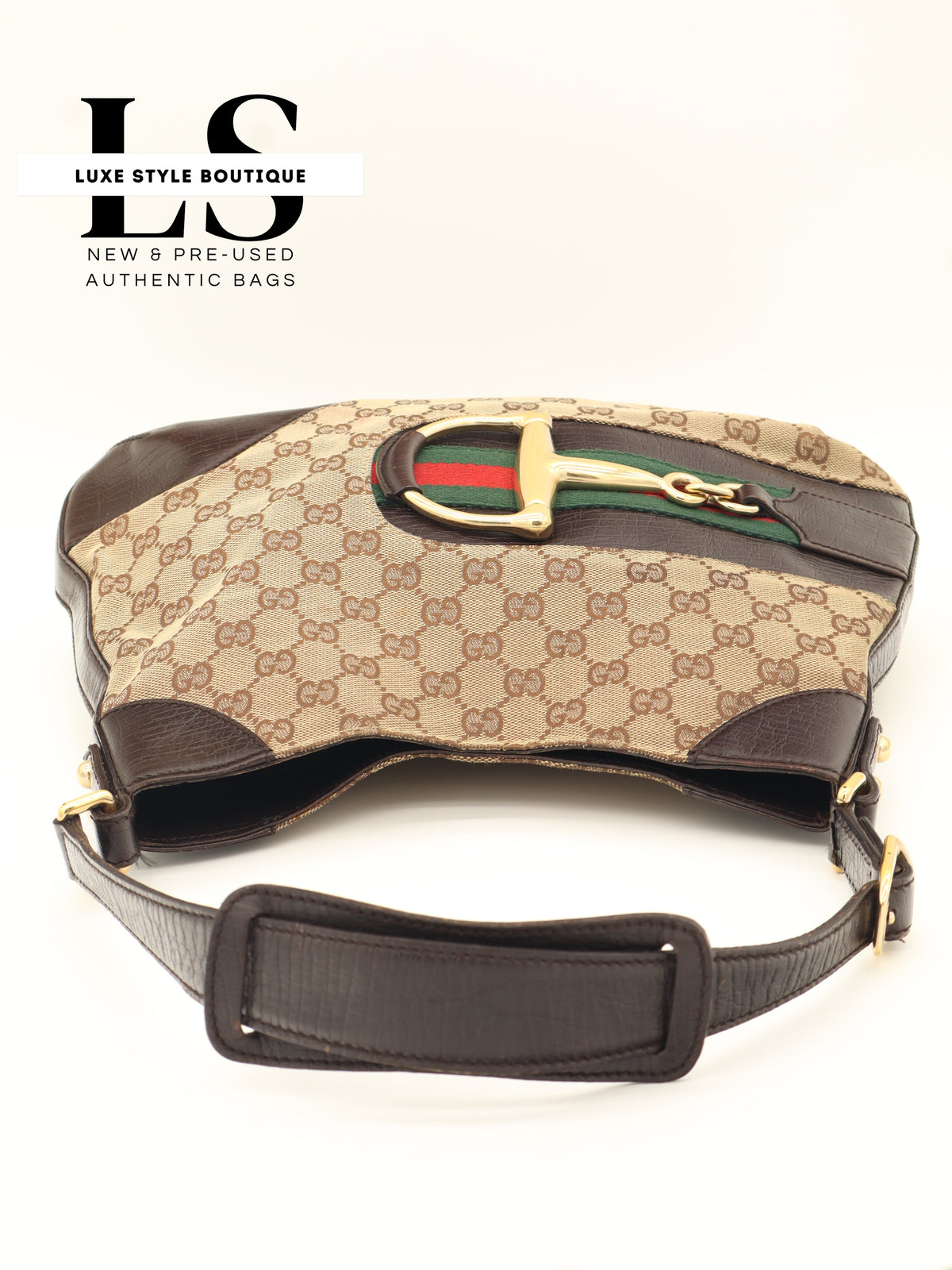 Gucci GG Canvas Hasler Horsebit Hobo