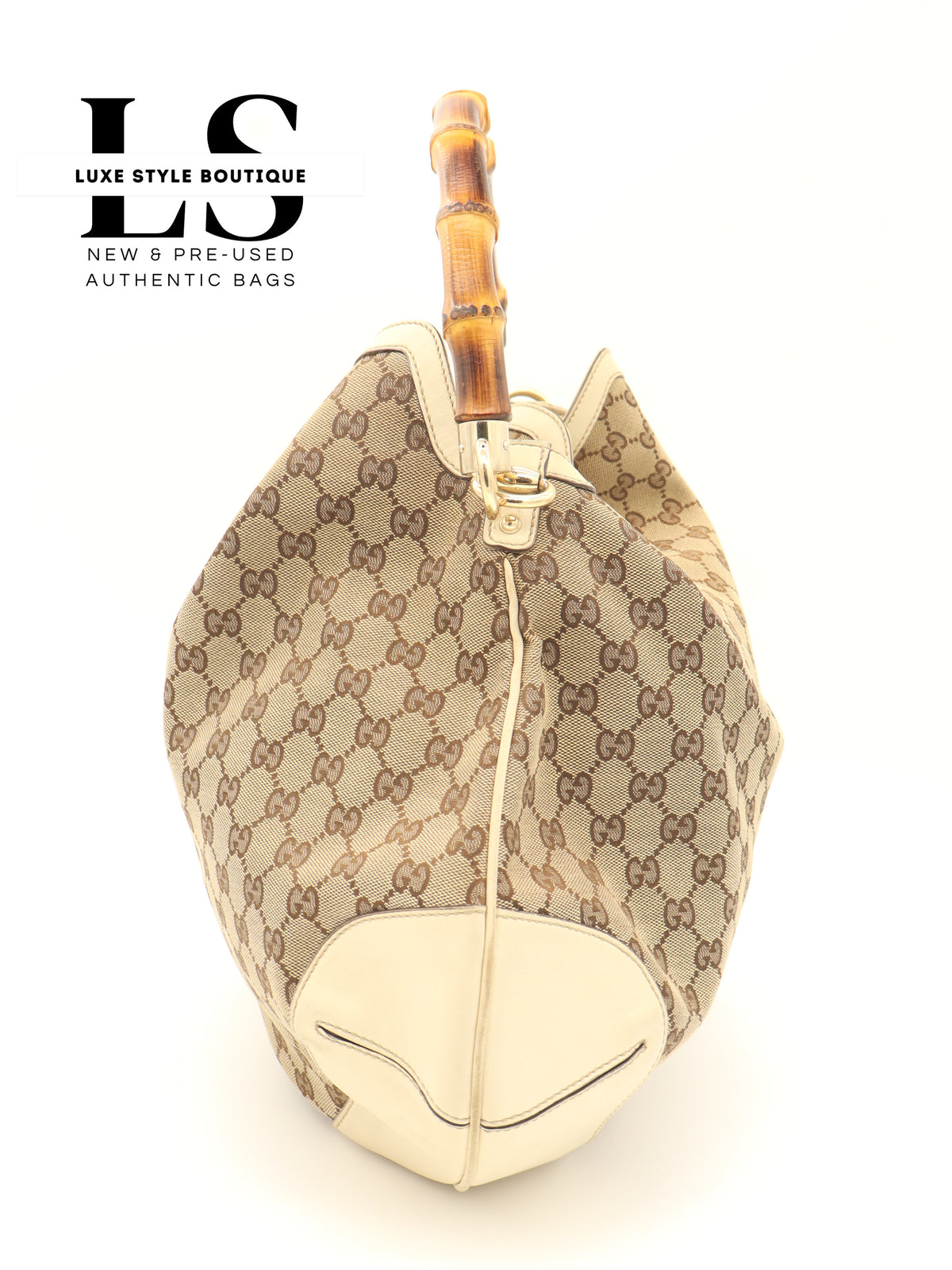 Gucci GG Canvas Large Peggy Bamboo Hobo
