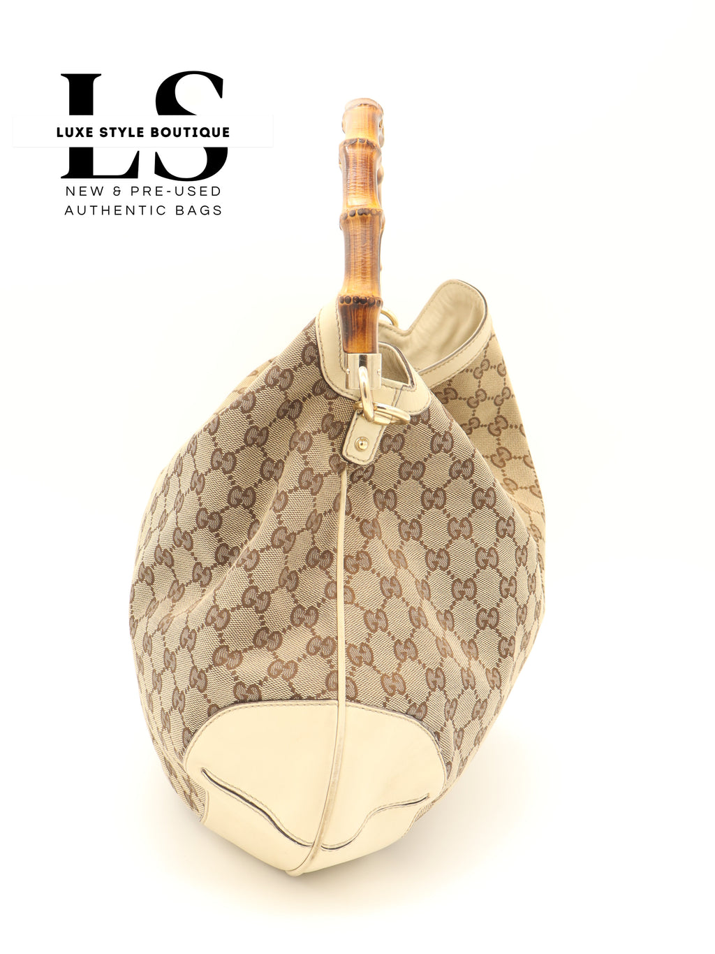 Gucci GG Canvas Large Peggy Bamboo Hobo