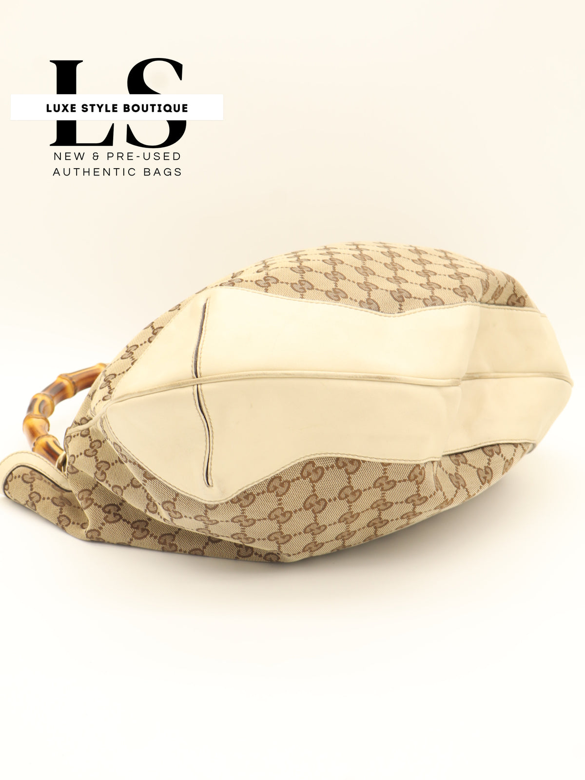 Gucci GG Canvas Large Peggy Bamboo Hobo