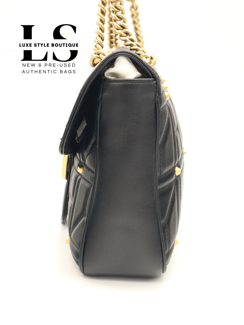 Gucci GG Marmont Studded Matelasse Shoulder
