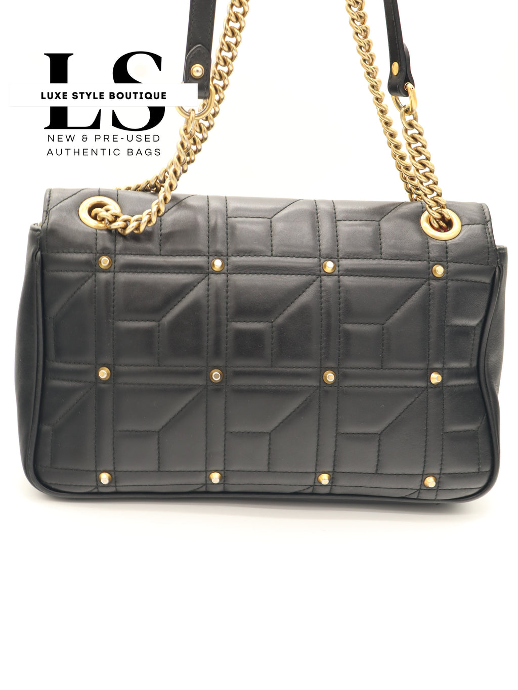 Gucci GG Marmont Studded Matelasse Shoulder