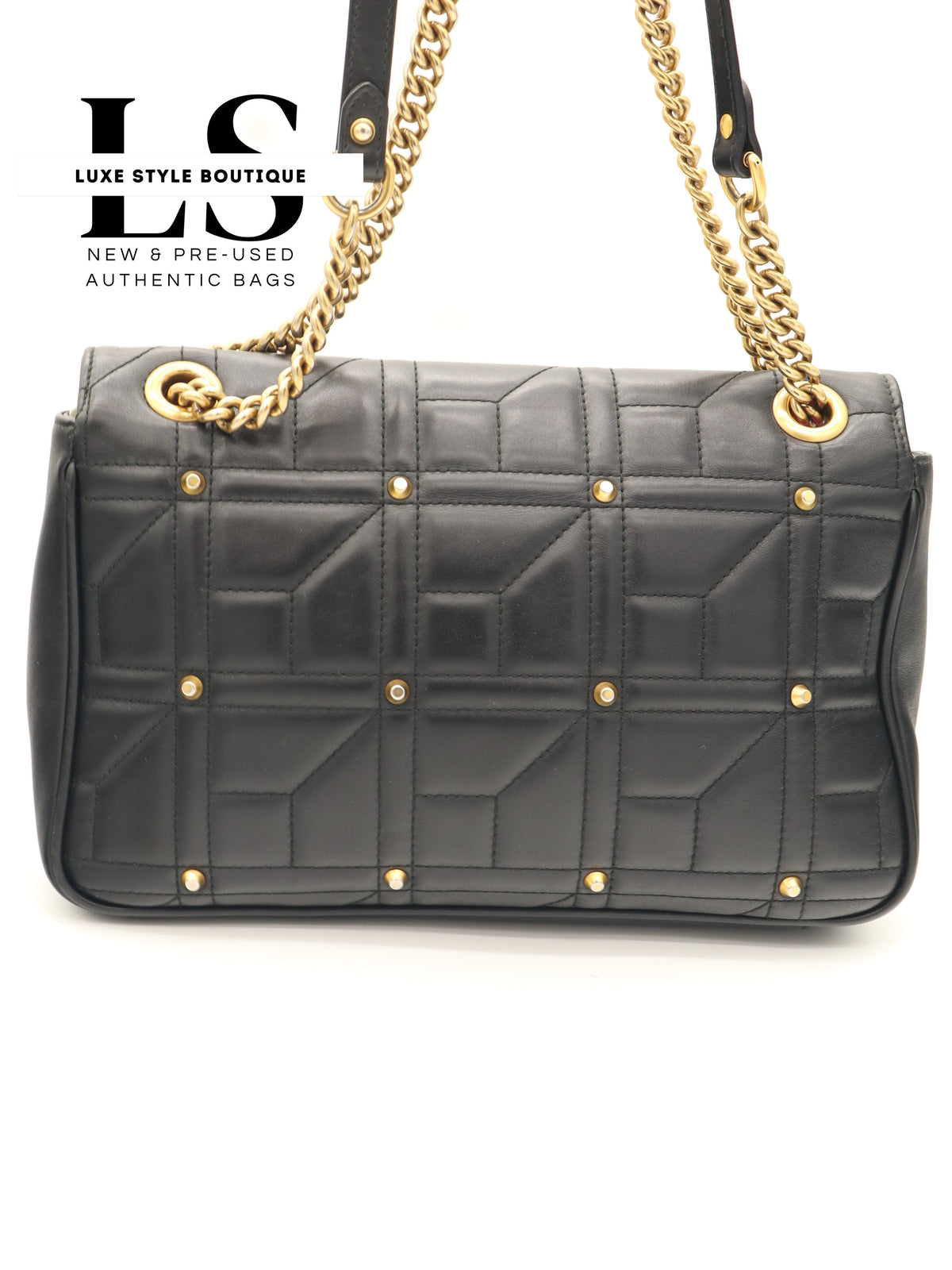 Gucci GG Marmont Studded Matelasse Shoulder