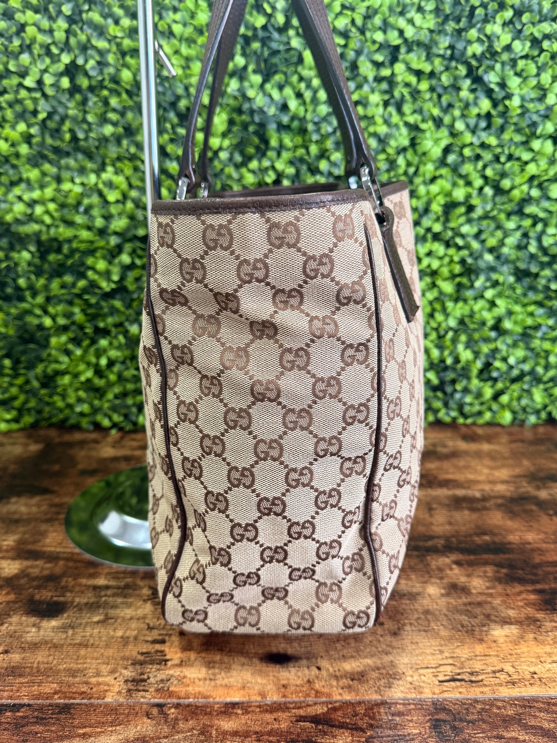 Gucci Vintage GG Canvas Brown Tote