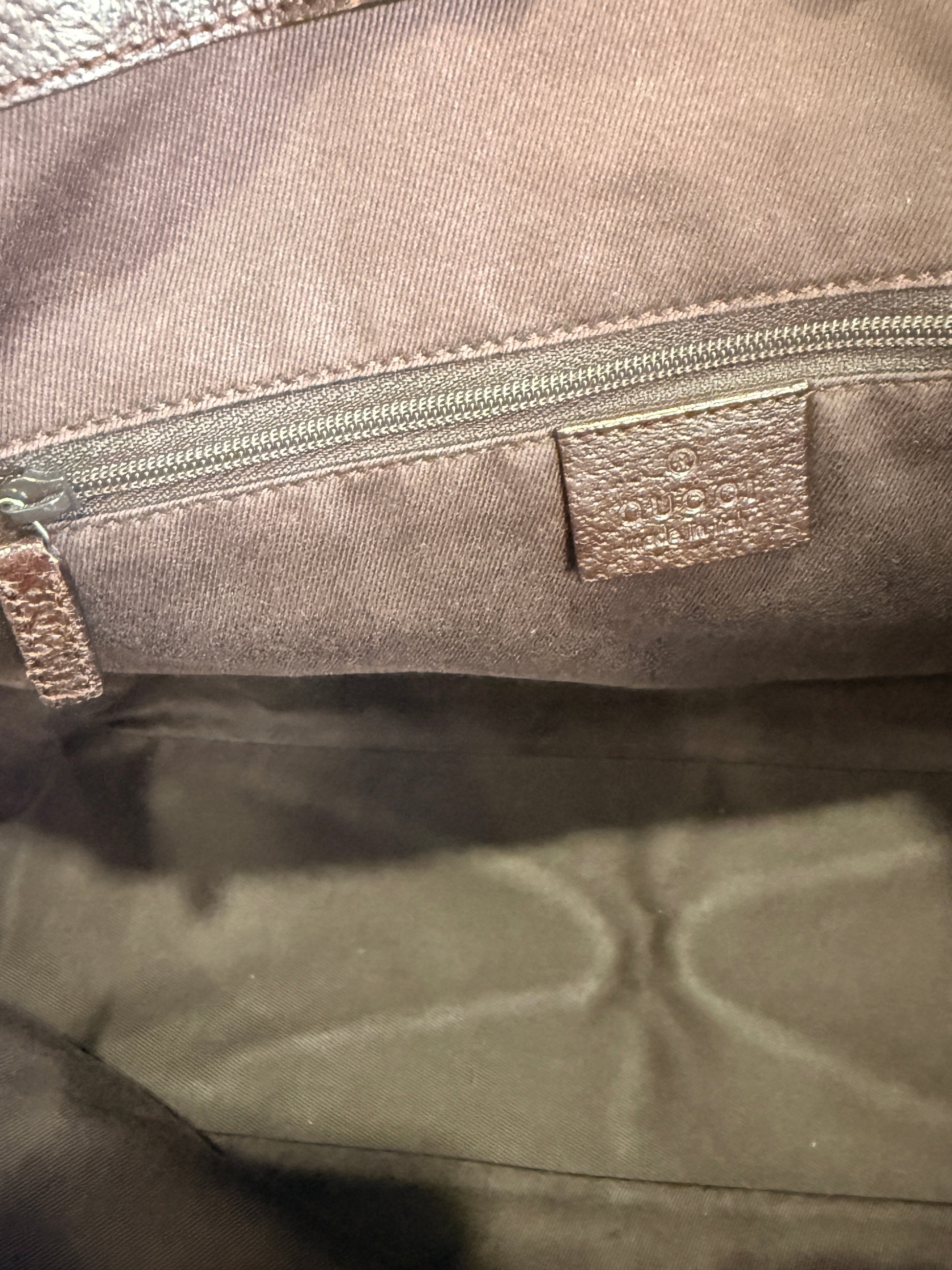 Gucci Vintage GG Canvas Brown Tote