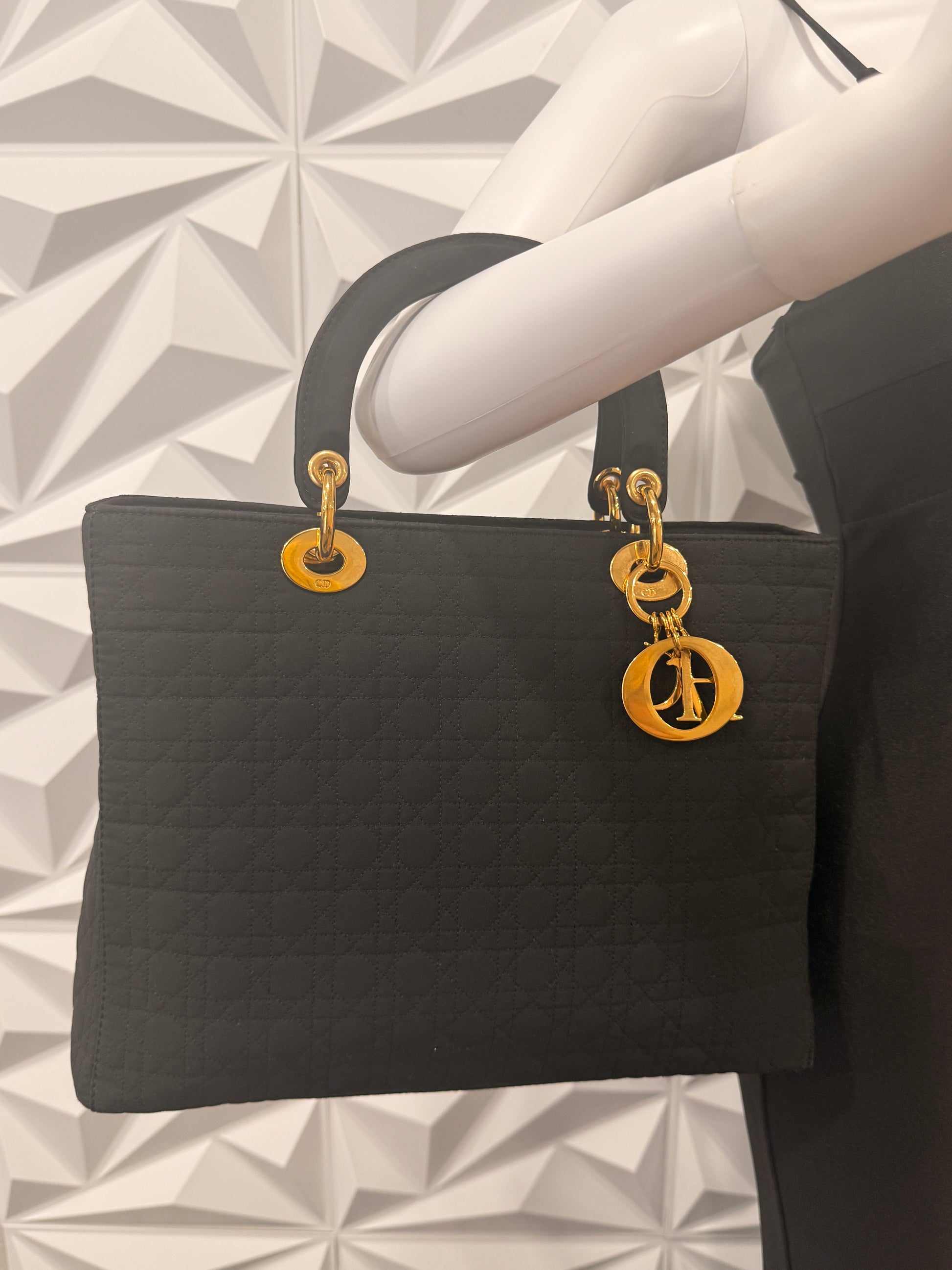 Dior Cannage Quilted Nylon Bag