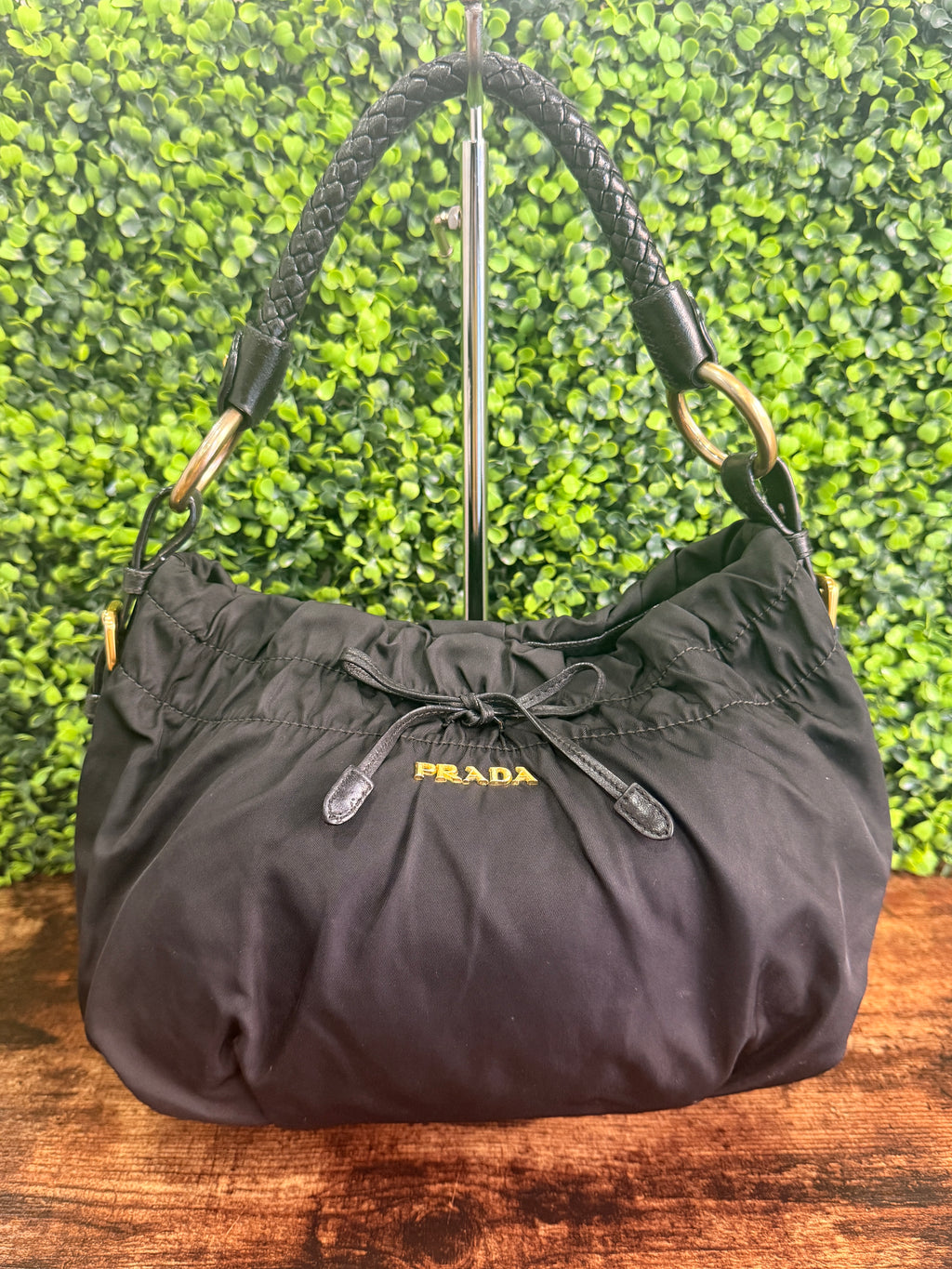 Prada Black Tessuto Nylon Shoulder Bag