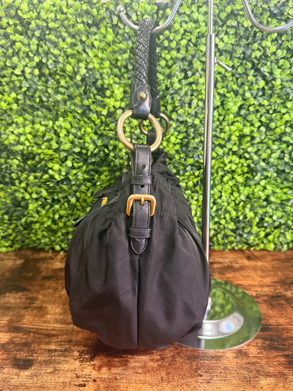 Prada Black Tessuto Nylon Shoulder Bag