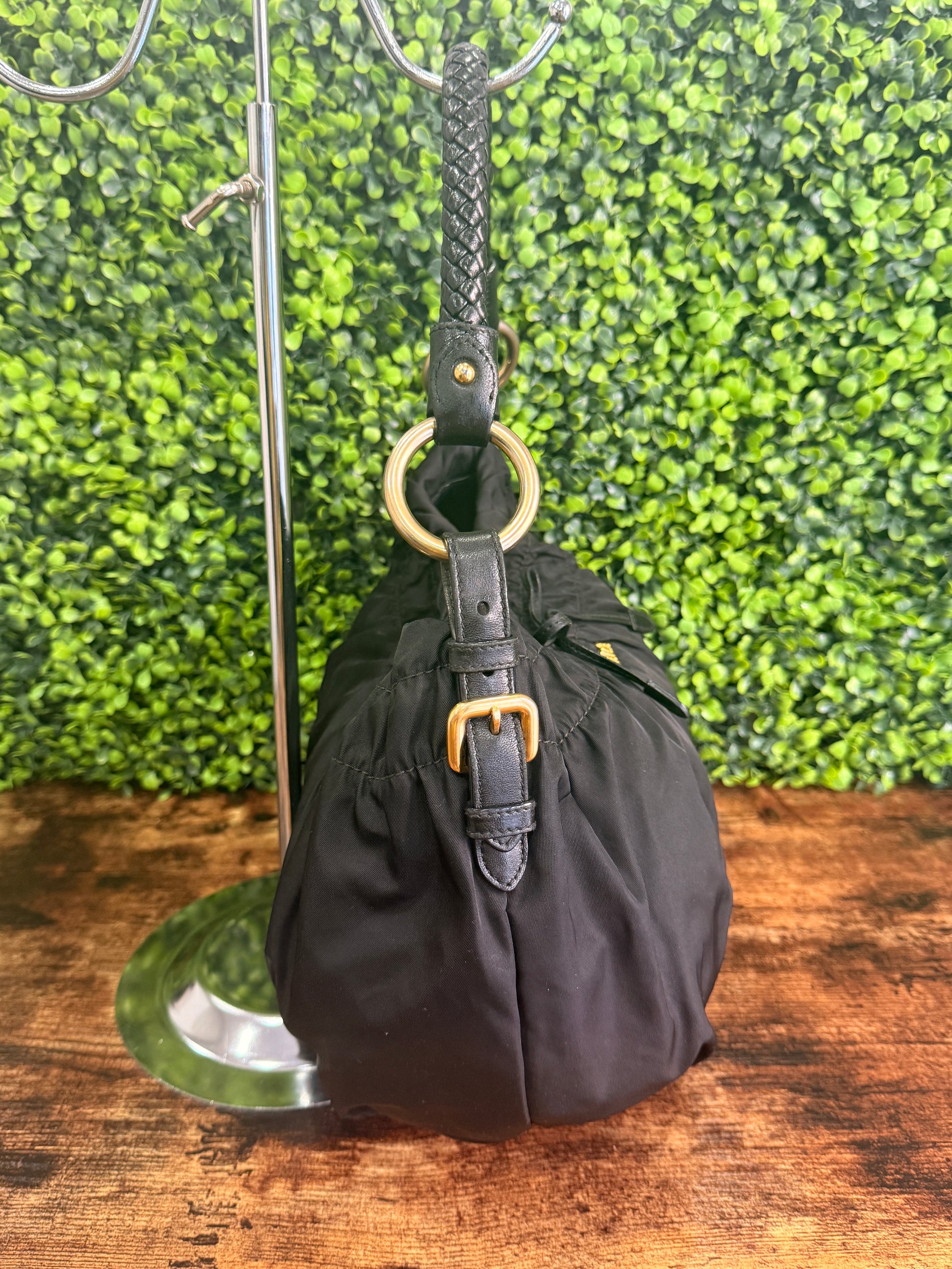 Prada Black Tessuto Nylon Shoulder Bag