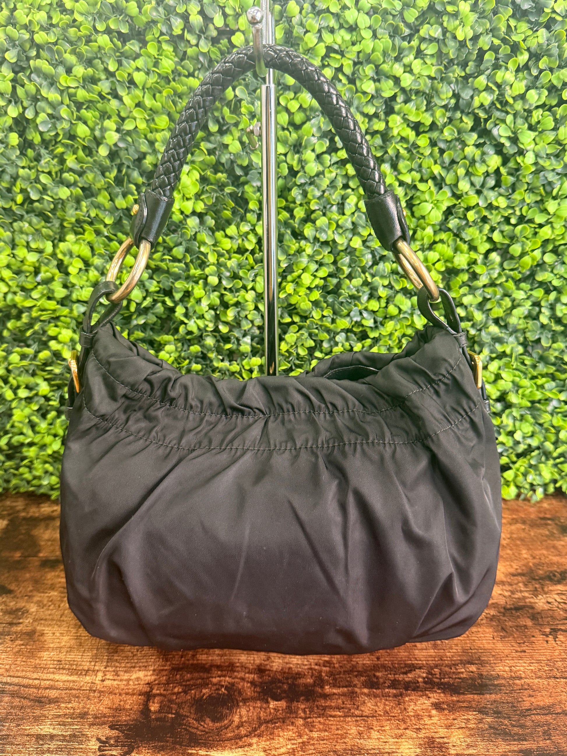 Prada Black Tessuto Nylon Shoulder Bag