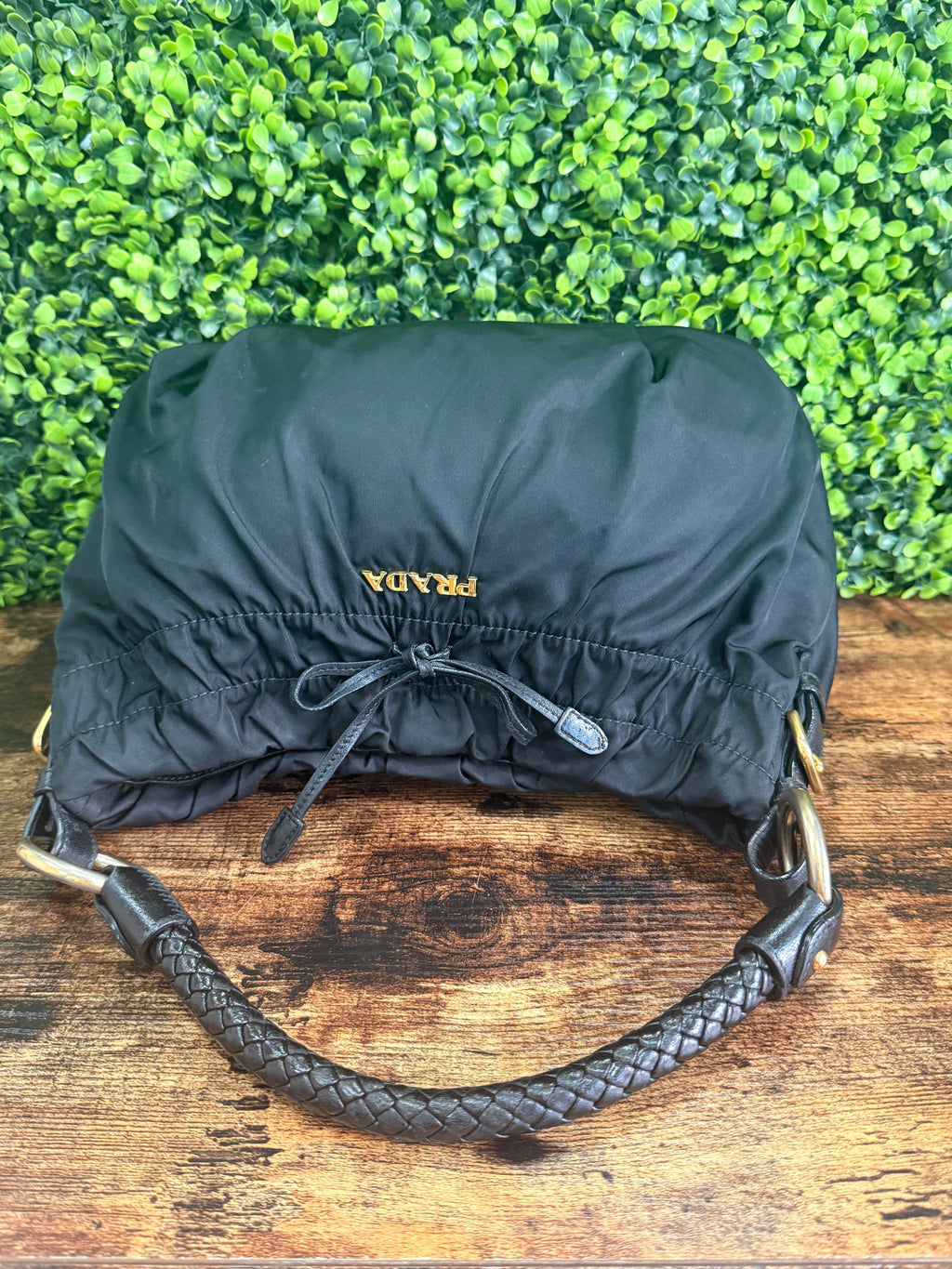 Prada Black Tessuto Nylon Shoulder Bag