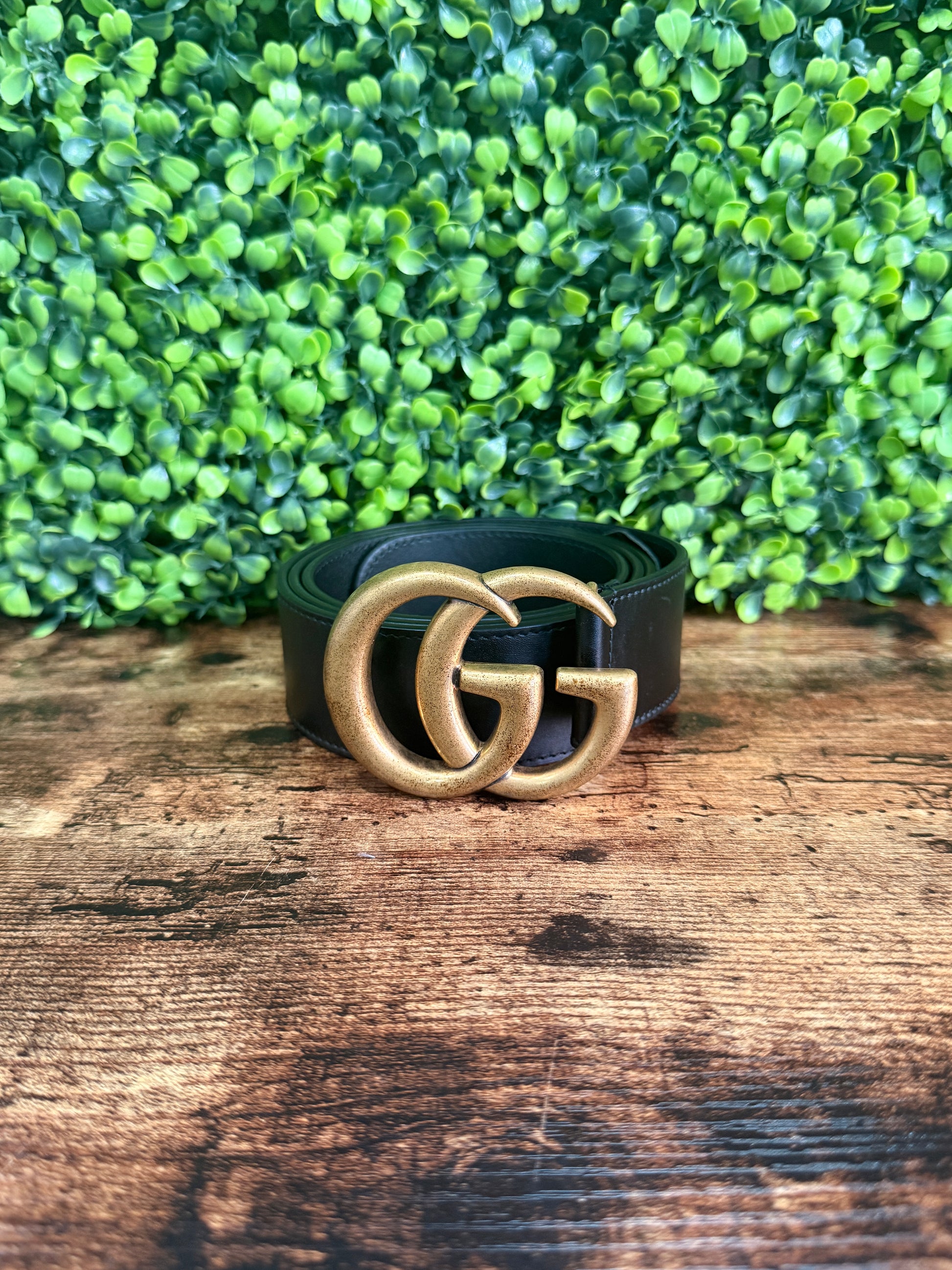 Gucci Black Marmont GG Belt 100/40