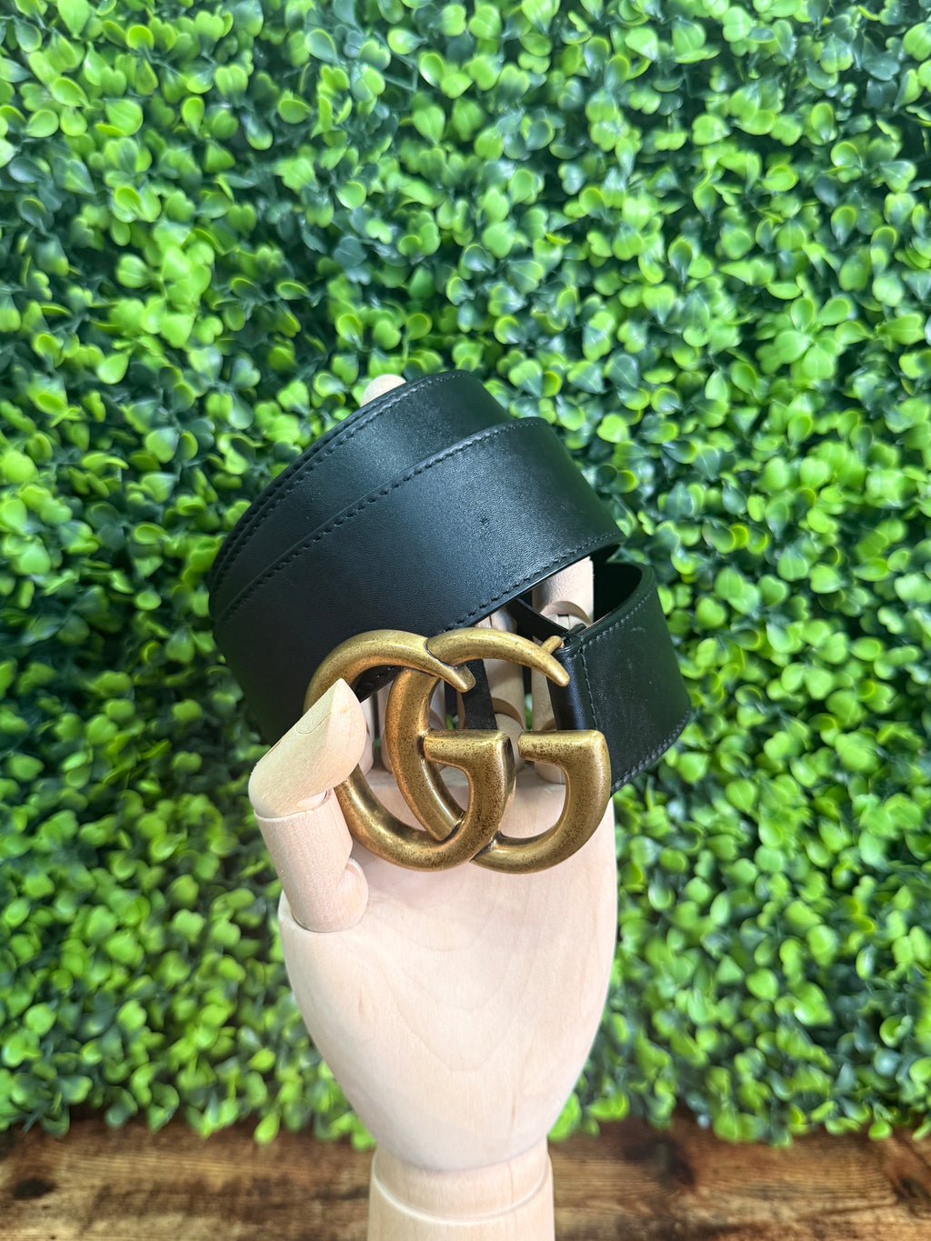 Gucci Black Marmont GG Belt 100/40