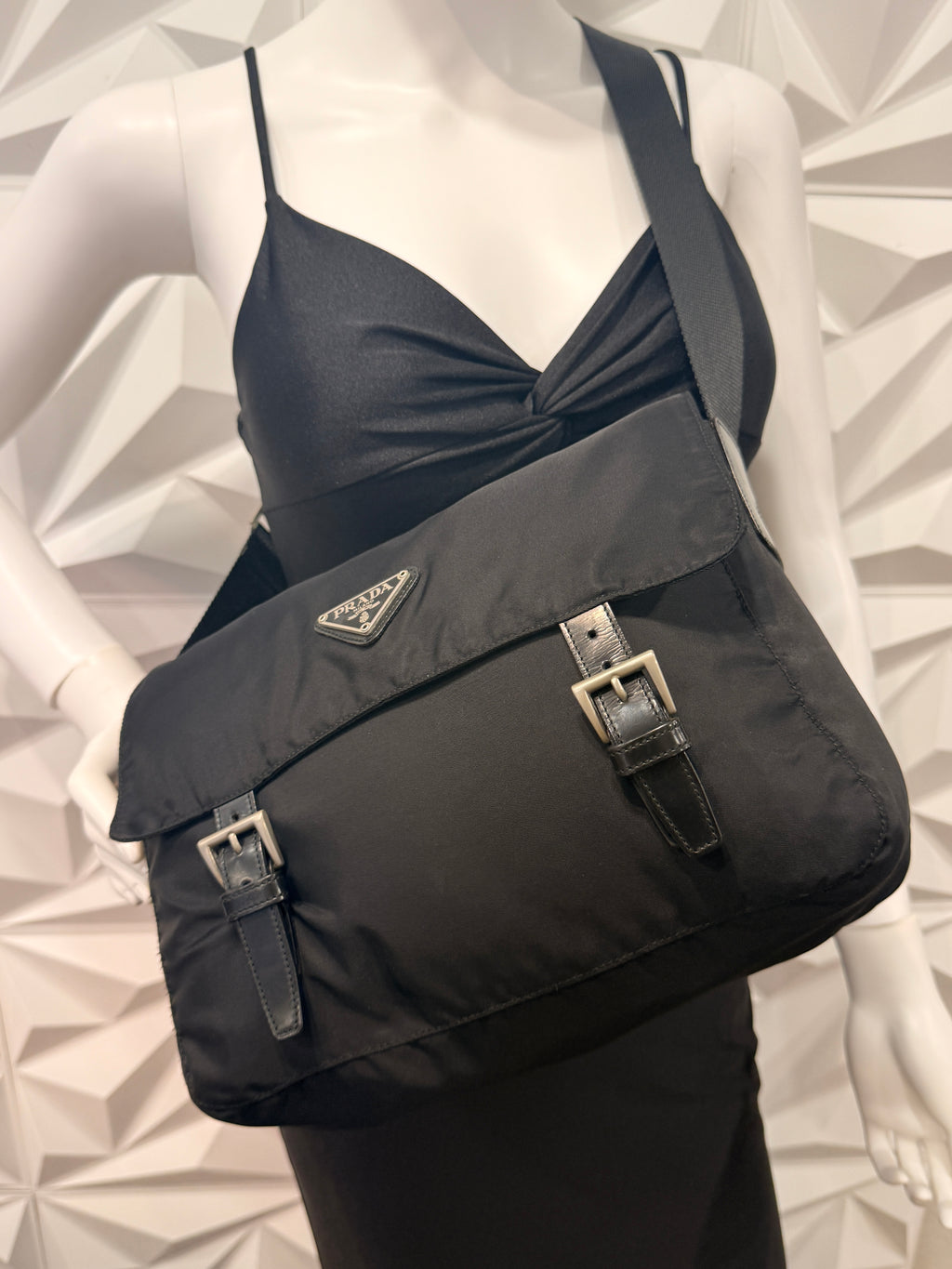 Prada Tessuto Nylon Messenger Bag