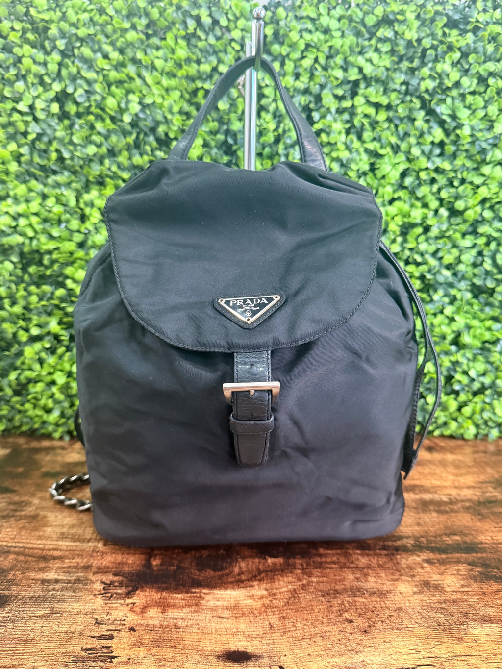 Prada Nylon Vela Backpack Black
