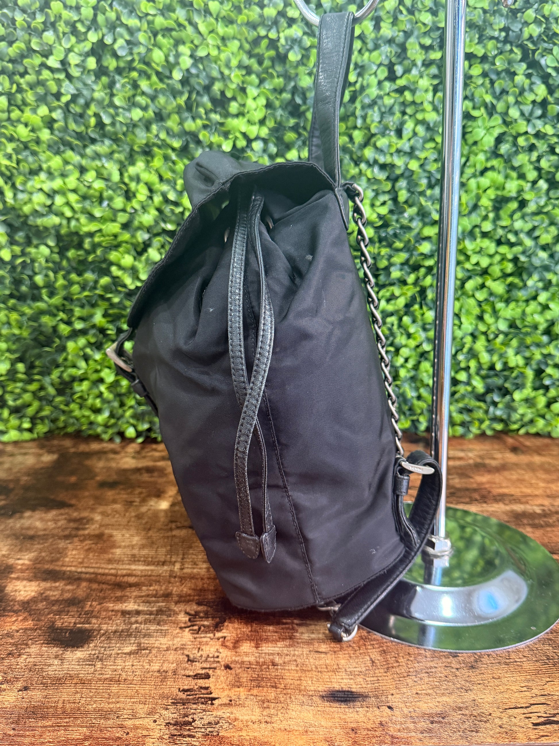 Prada Nylon Vela Backpack Black