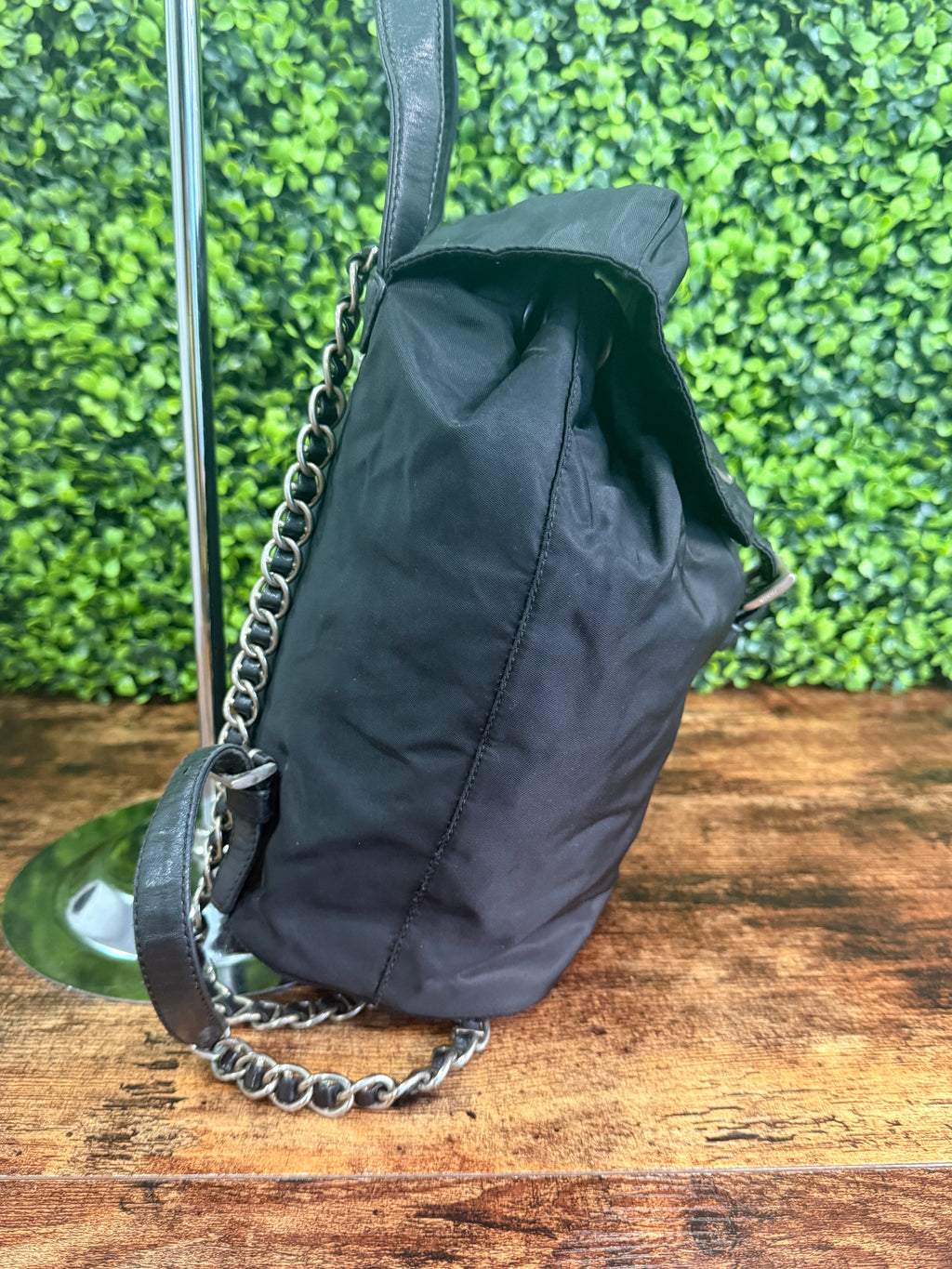 Prada Nylon Vela Backpack Black