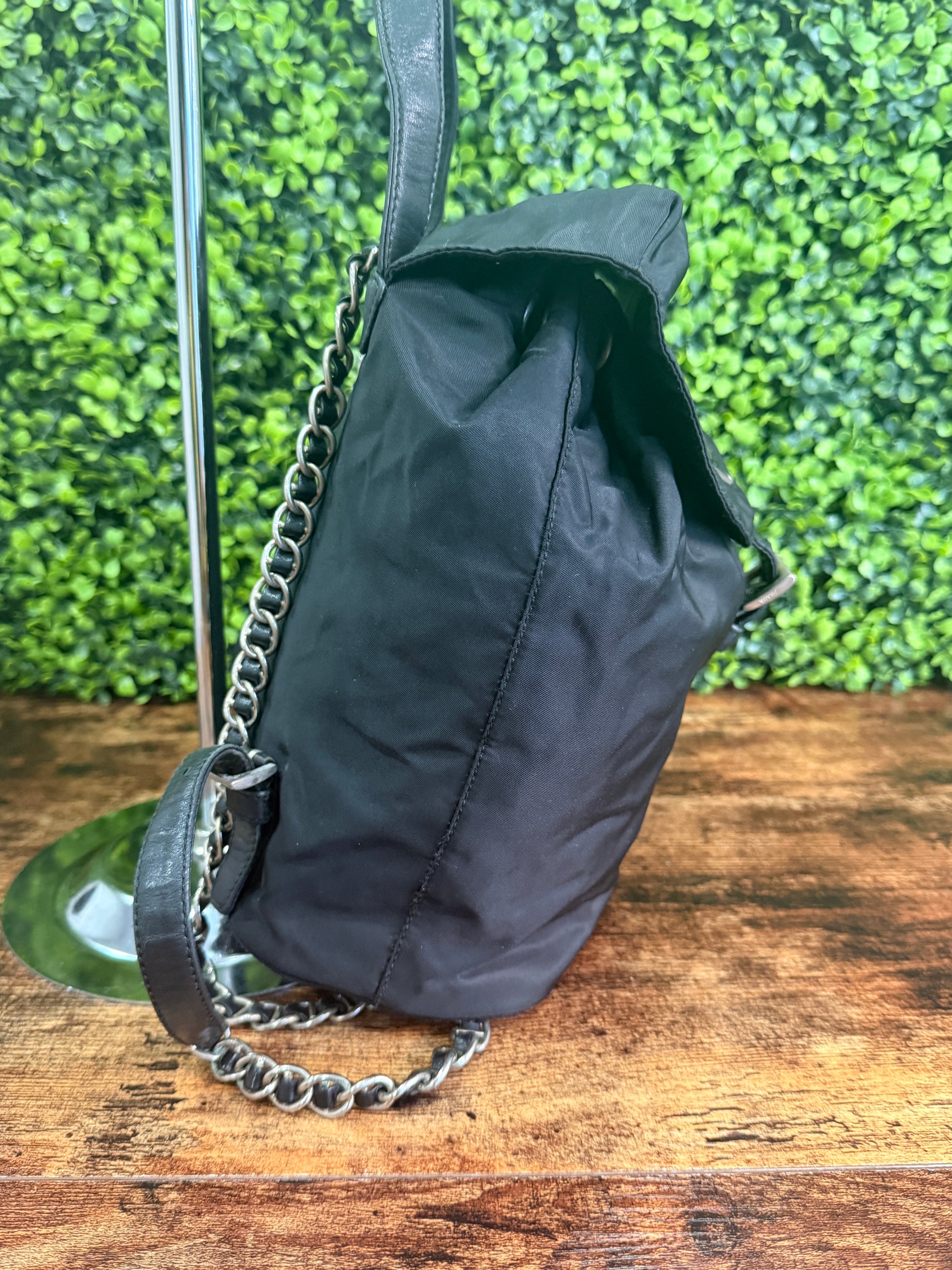 Prada Nylon Vela Backpack Black