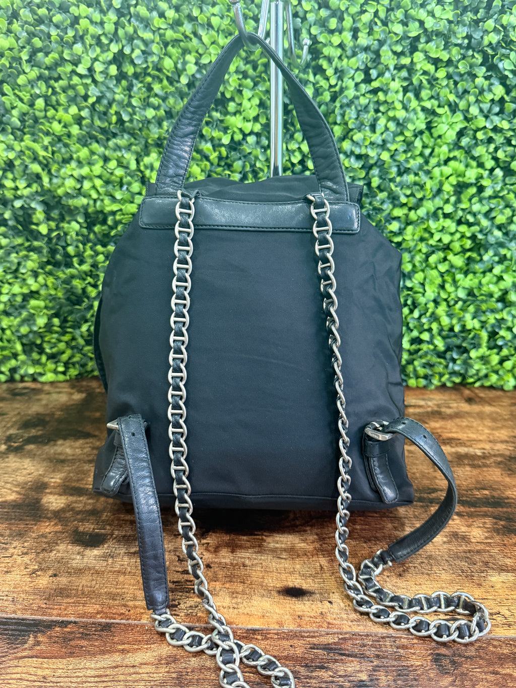 Prada Nylon Vela Backpack Black