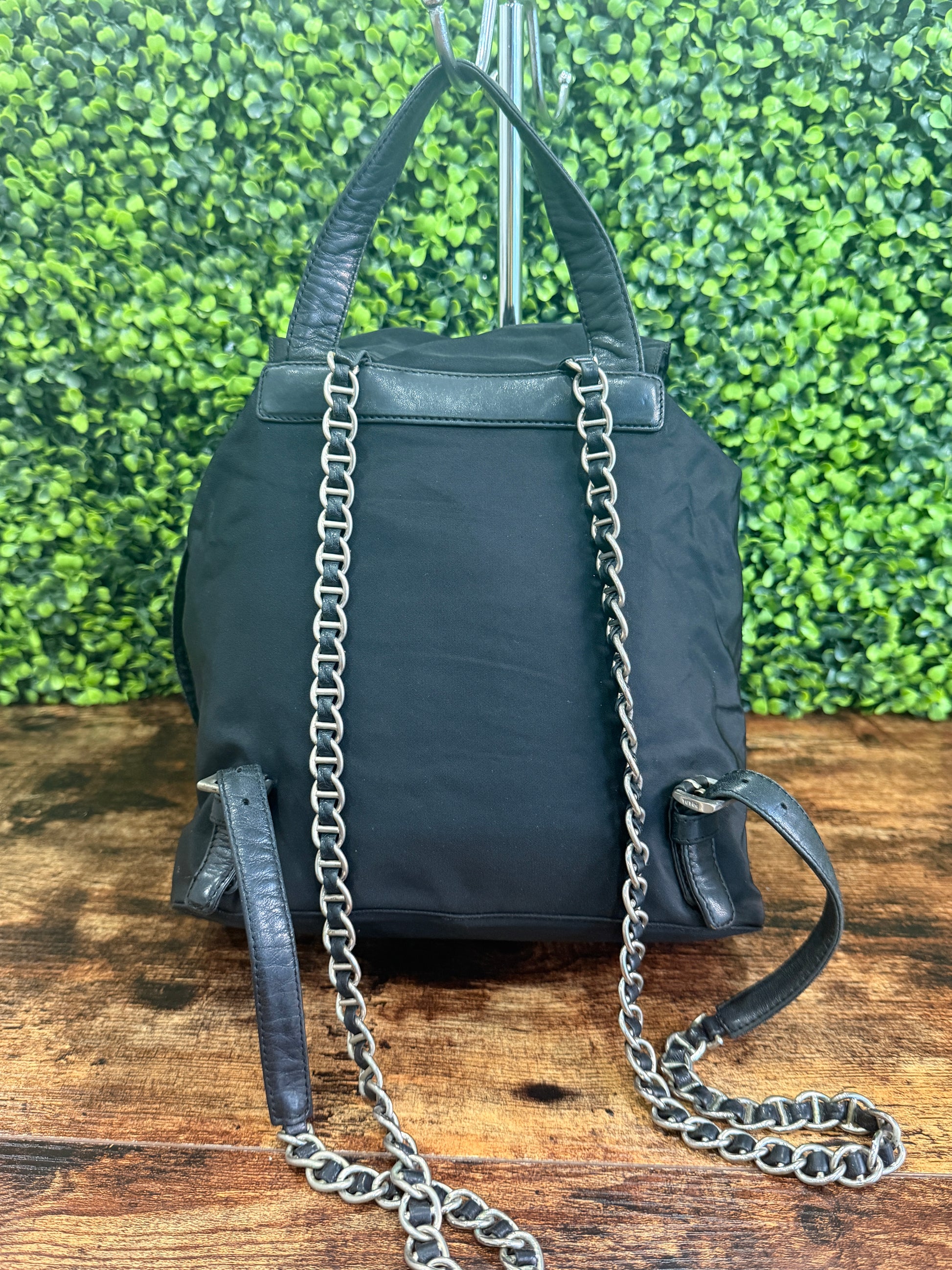 Prada Nylon Vela Backpack Black