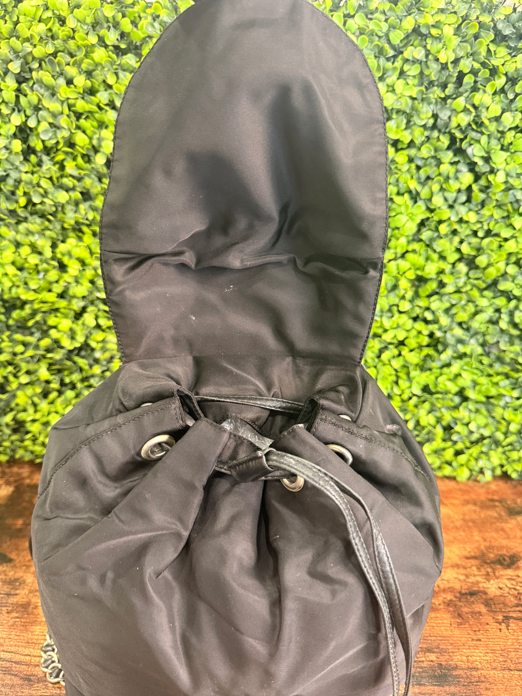 Prada Nylon Vela Backpack Black