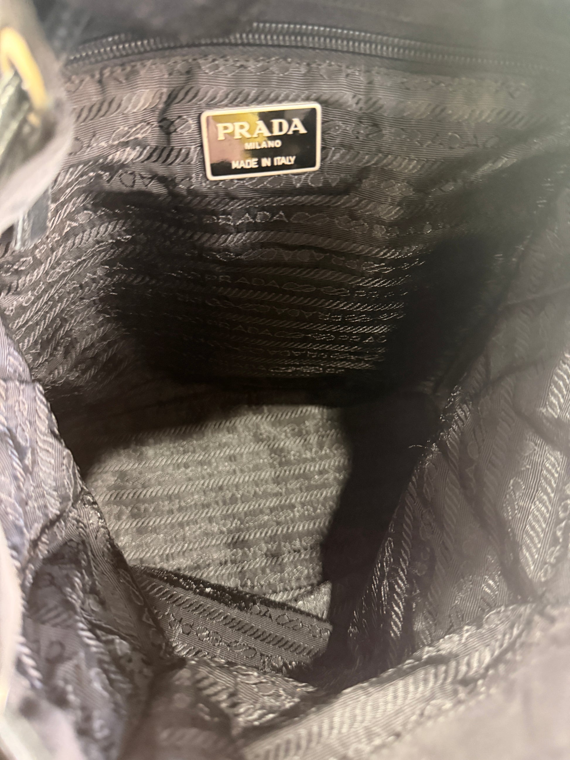 Prada Nylon Vela Backpack Black