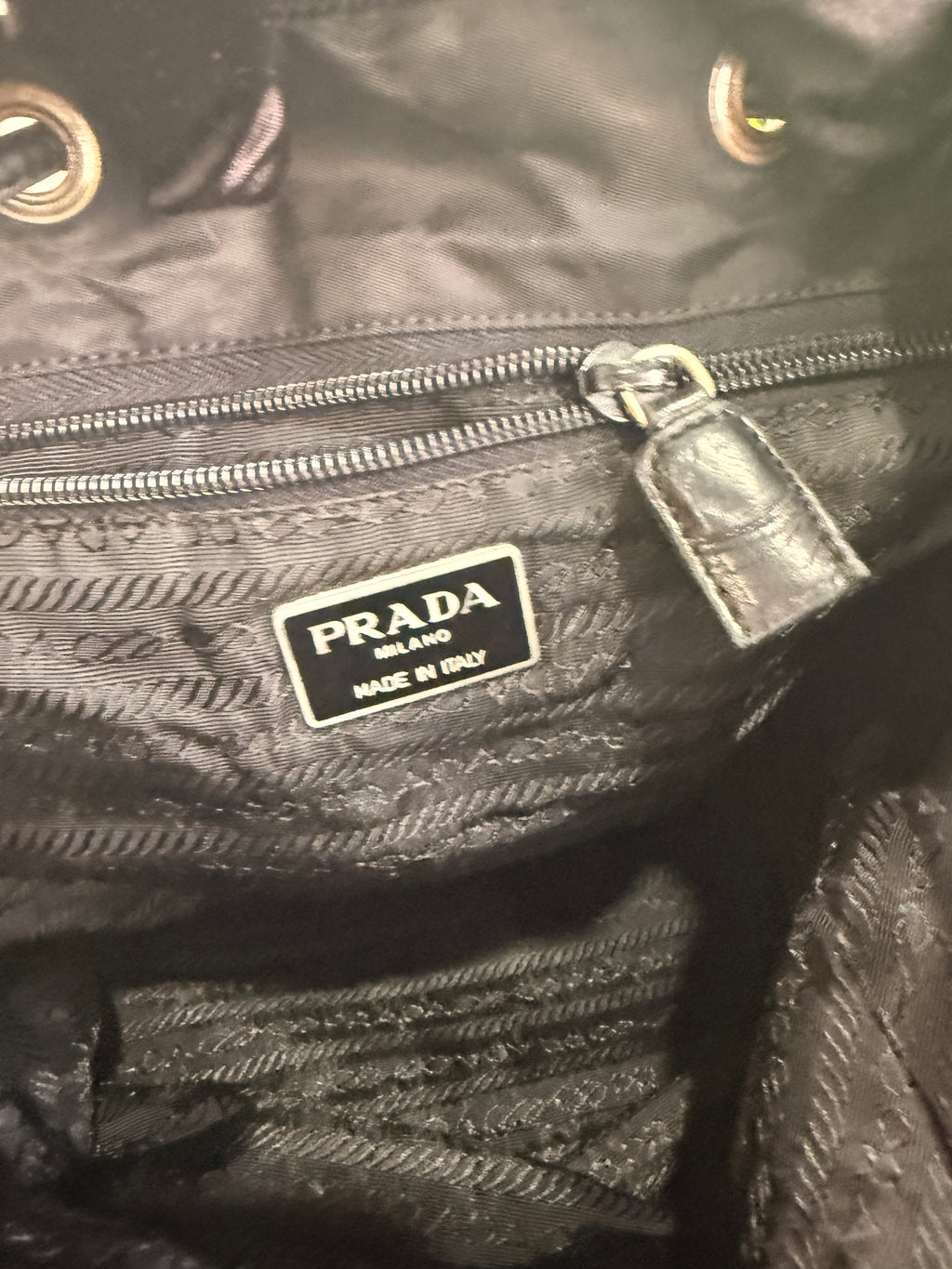 Prada Nylon Vela Backpack Black