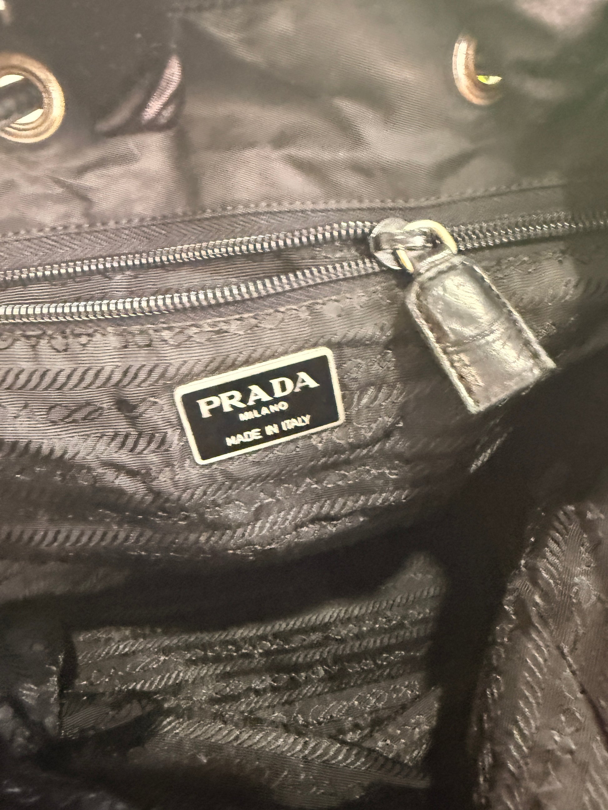 Prada Nylon Vela Backpack Black
