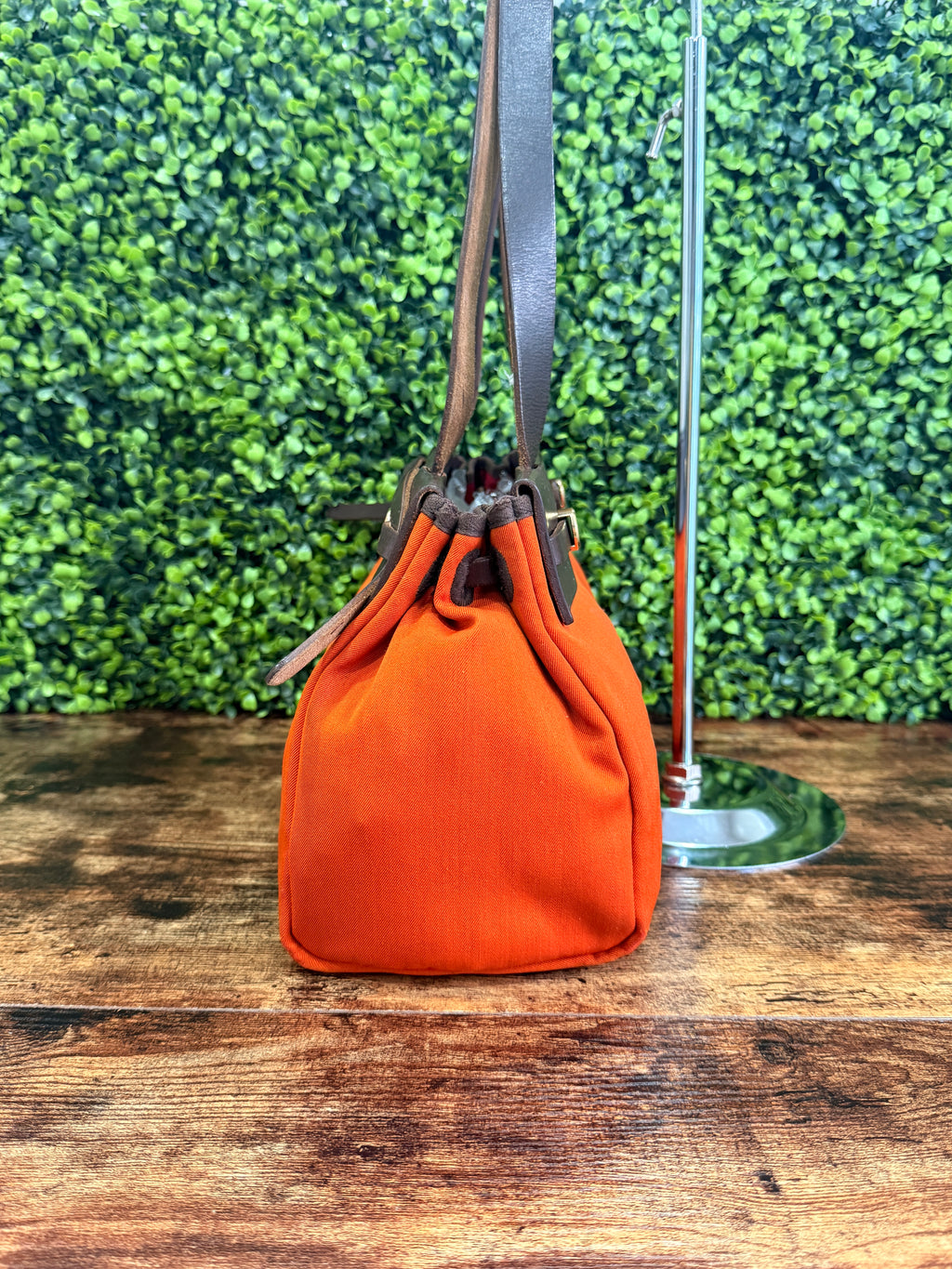 Hermes Herbag Cabas PM Orange x Red