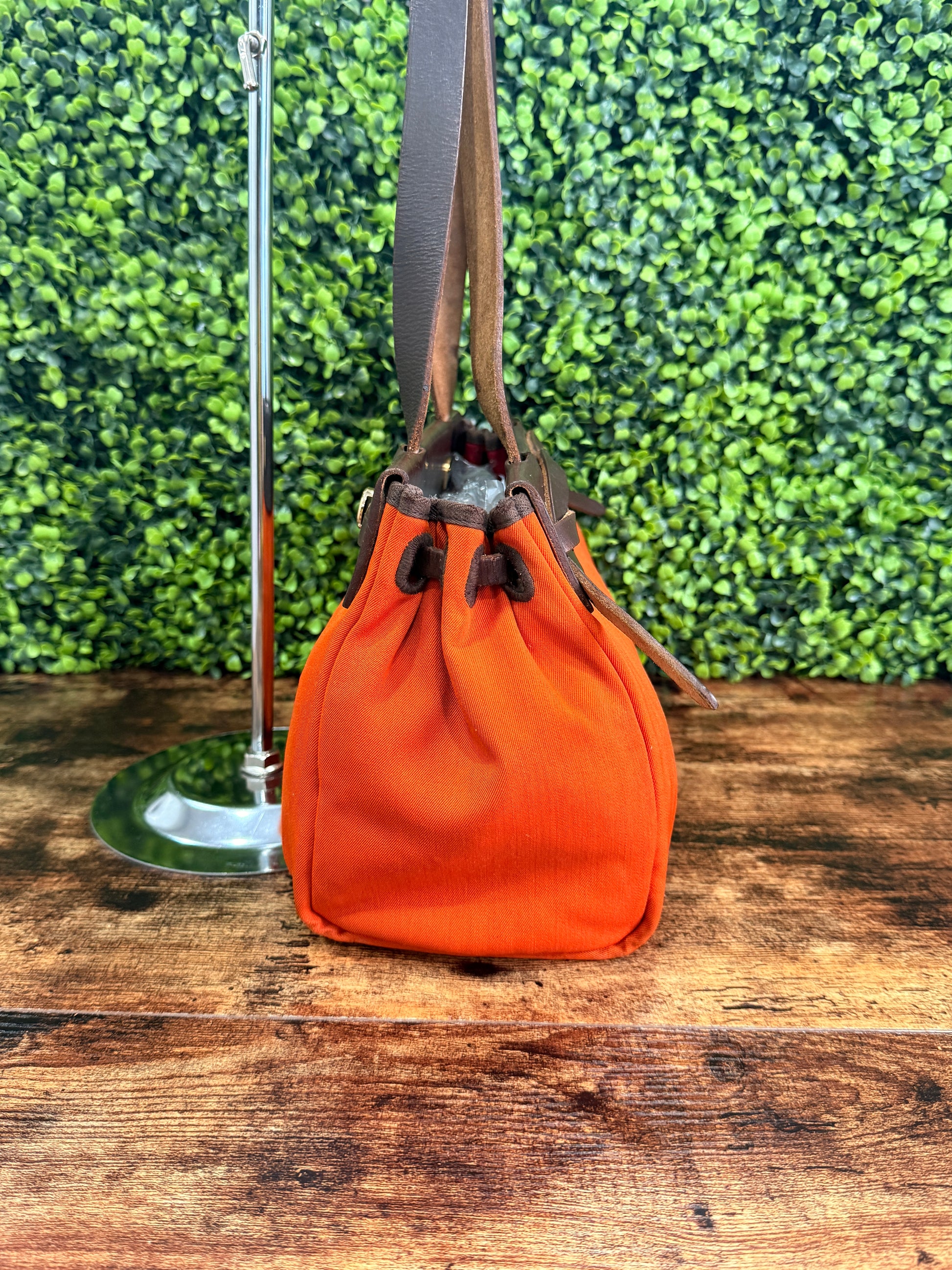 Hermes Herbag Cabas PM Orange x Red
