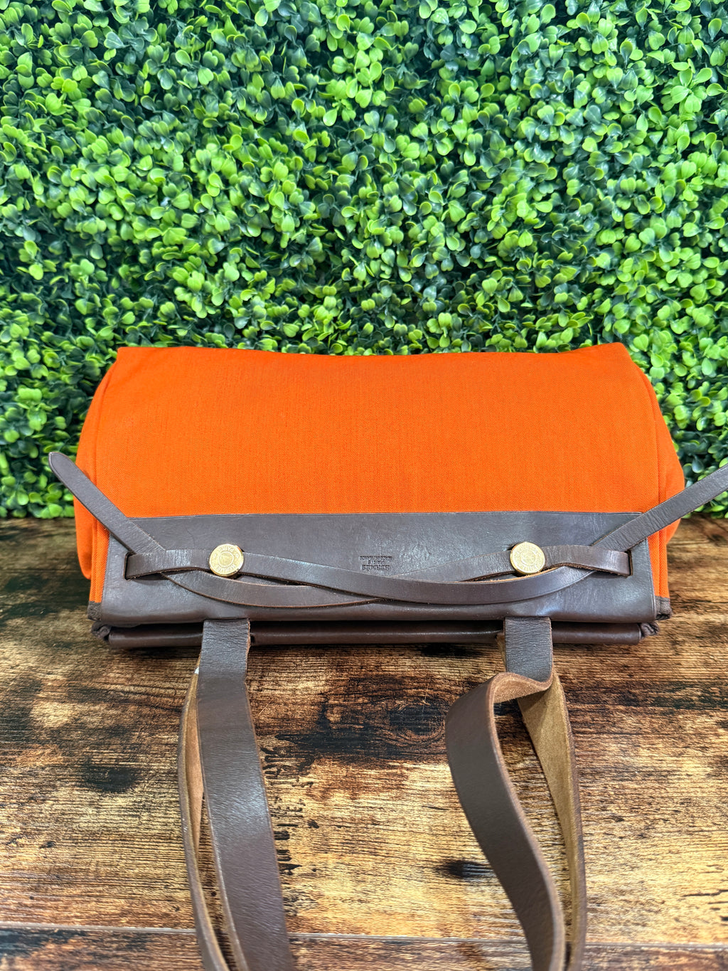 Hermes Herbag Cabas PM Orange x Red