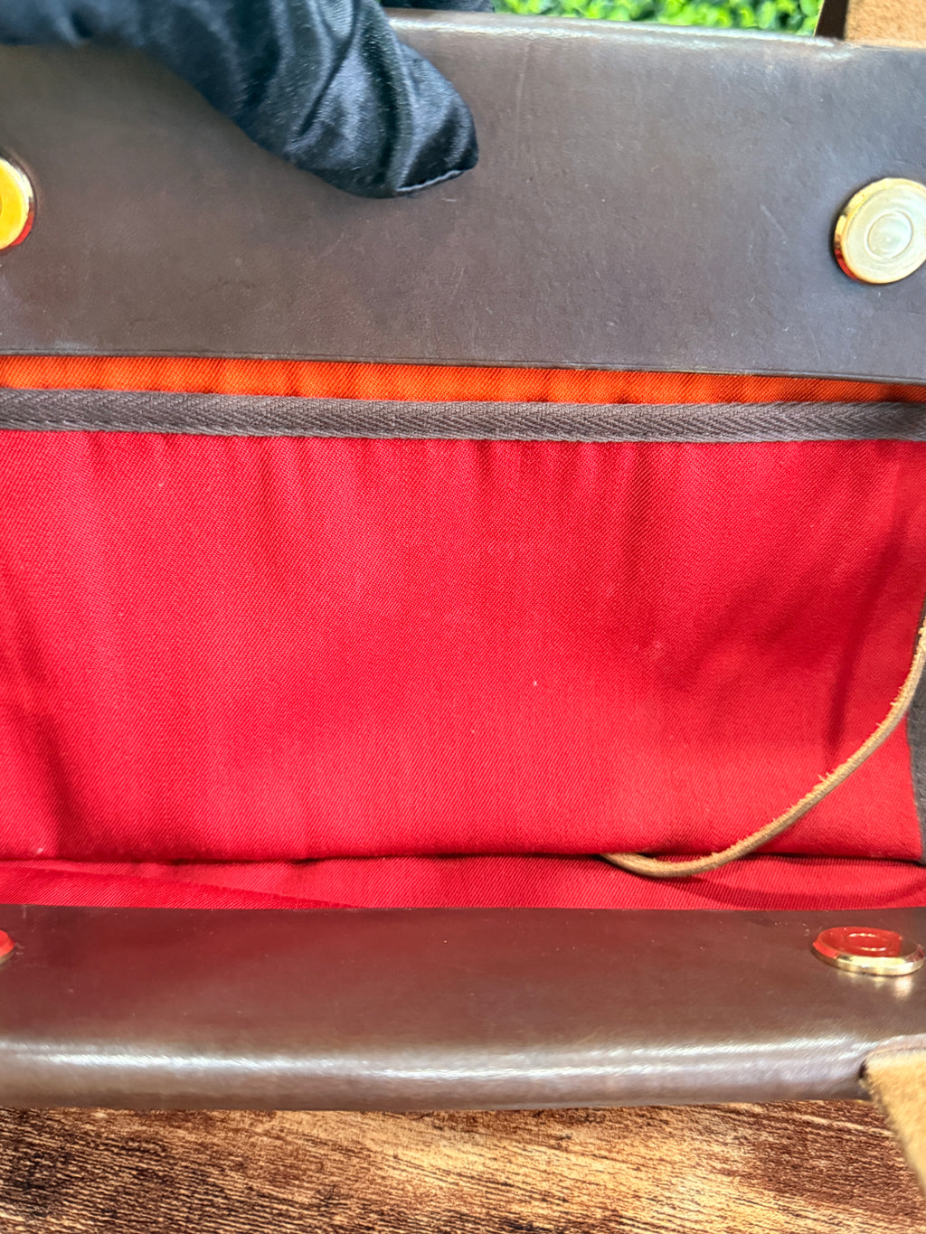 Hermes Herbag Cabas PM Orange x Red