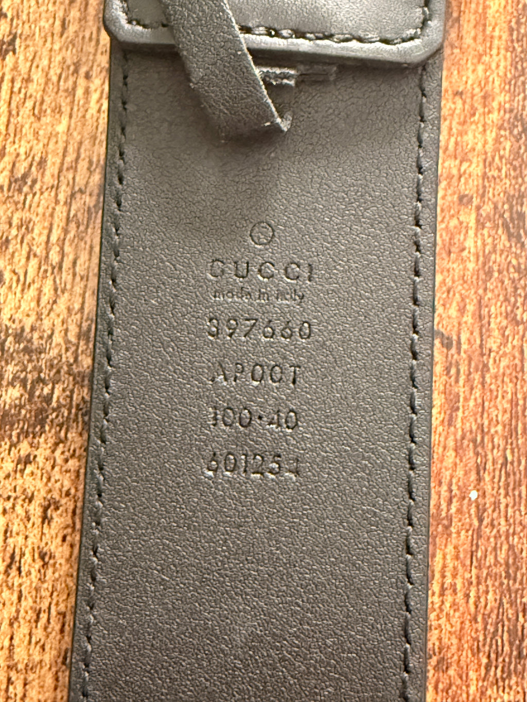 Gucci Black Marmont GG Belt 100/40