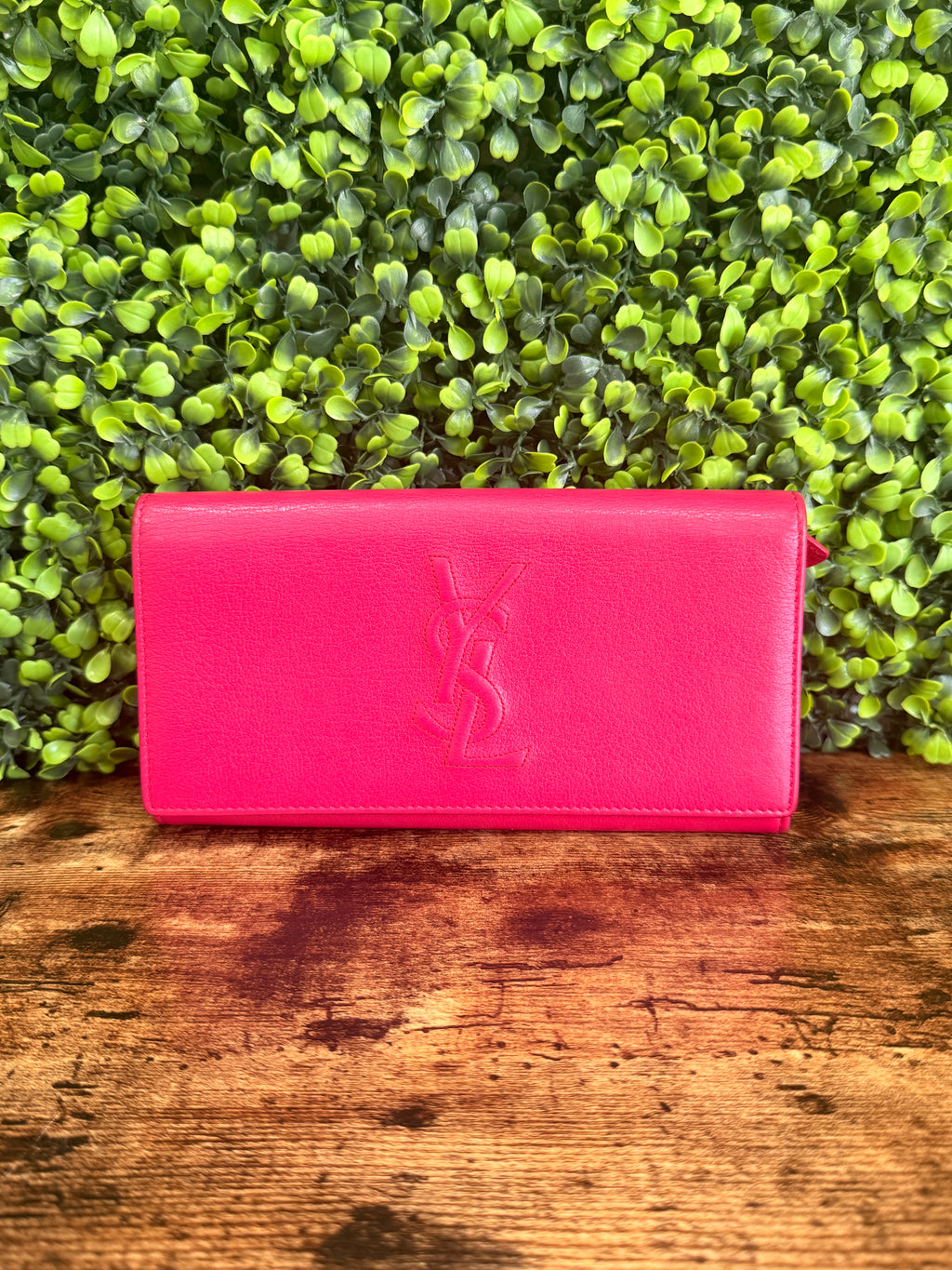 YSL Belle Wallet Hot Pink