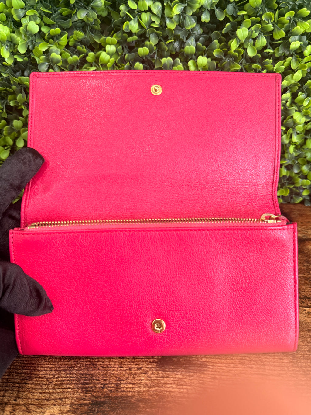 YSL Belle Wallet Hot Pink