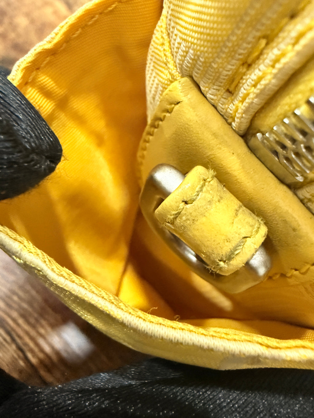 Chanel Yellow Travel Line Nylon Handbag