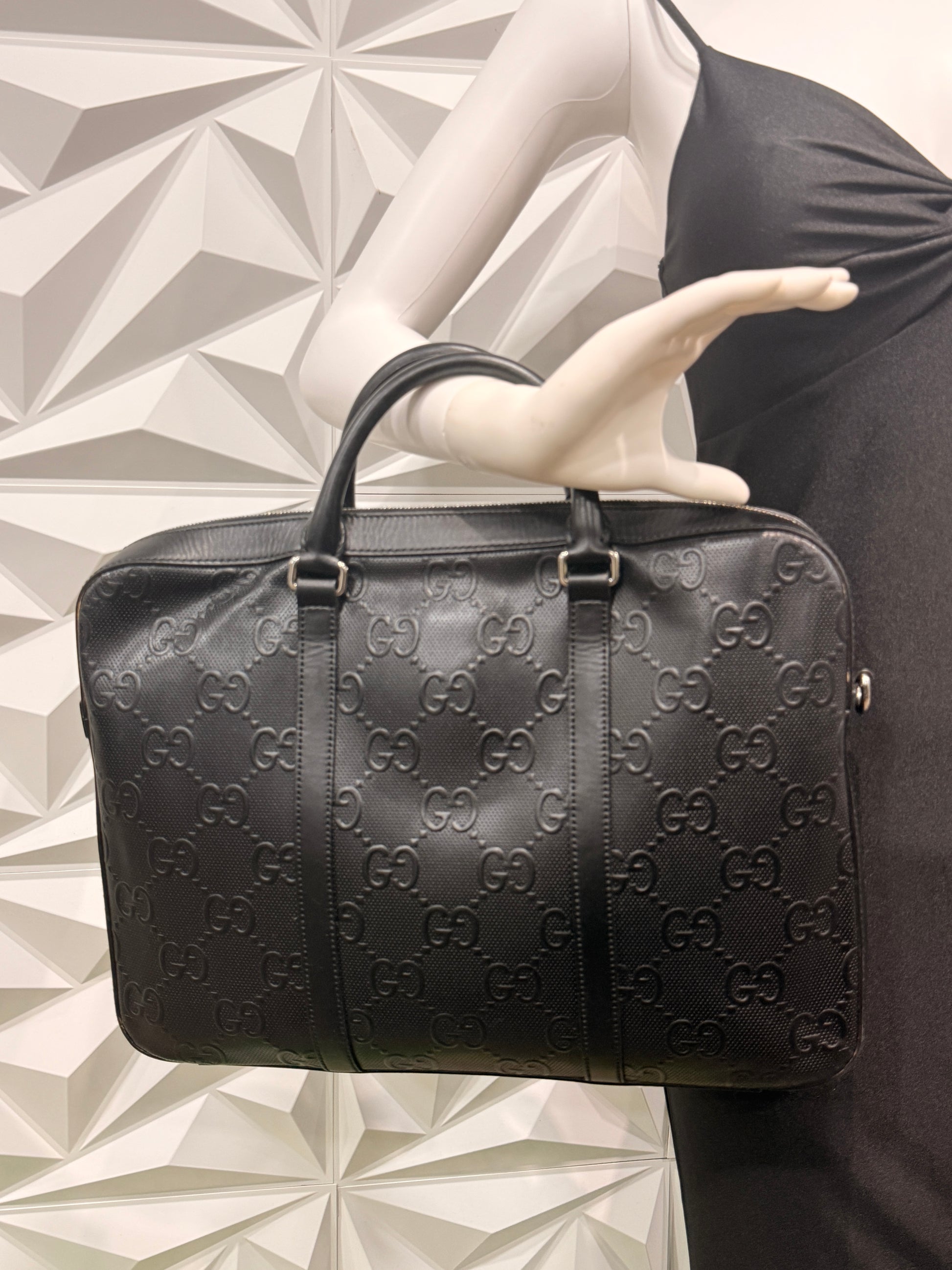 Gucci Jumbo GG Leather Briefcase