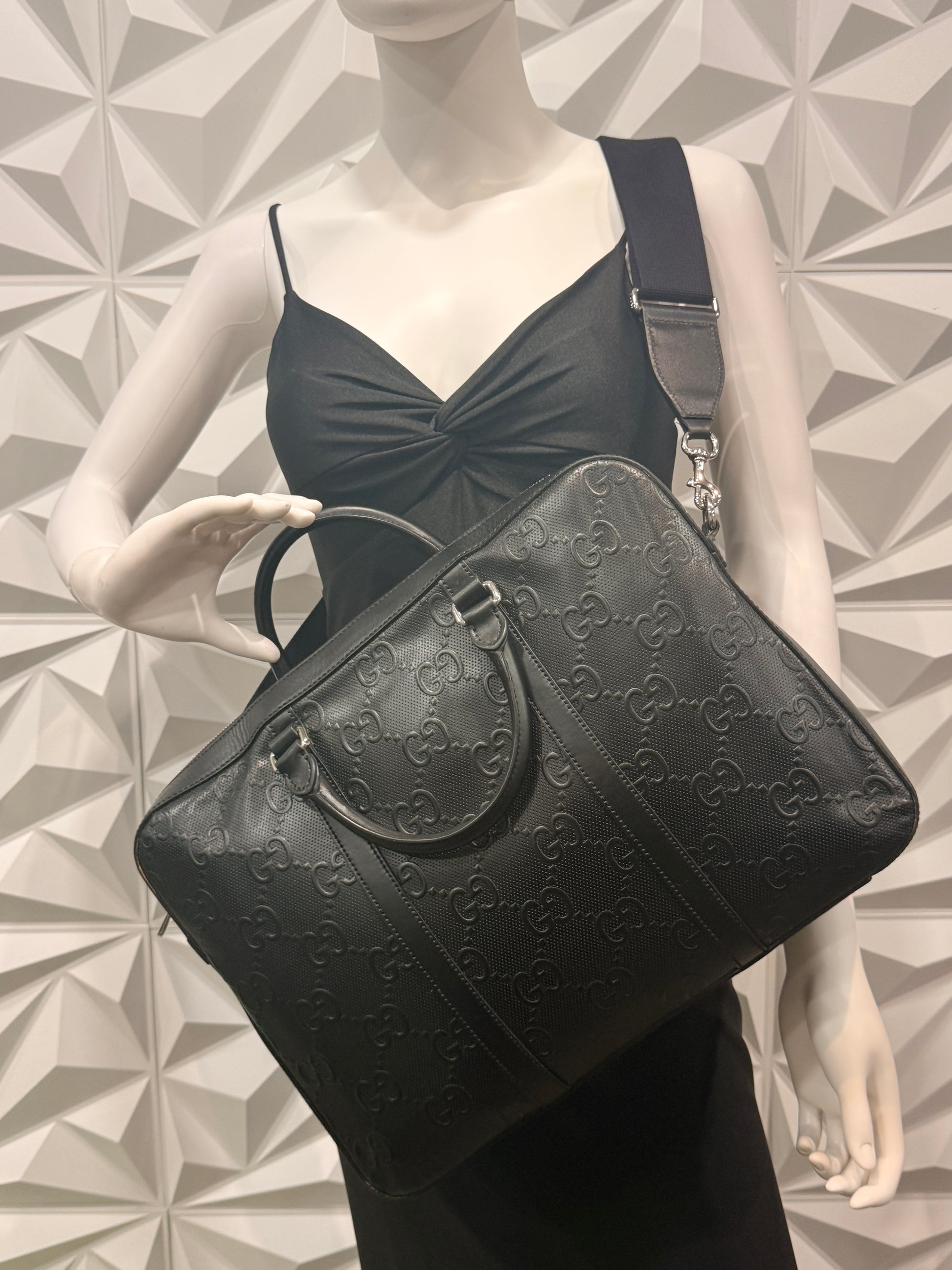 Gucci Jumbo GG Leather Briefcase