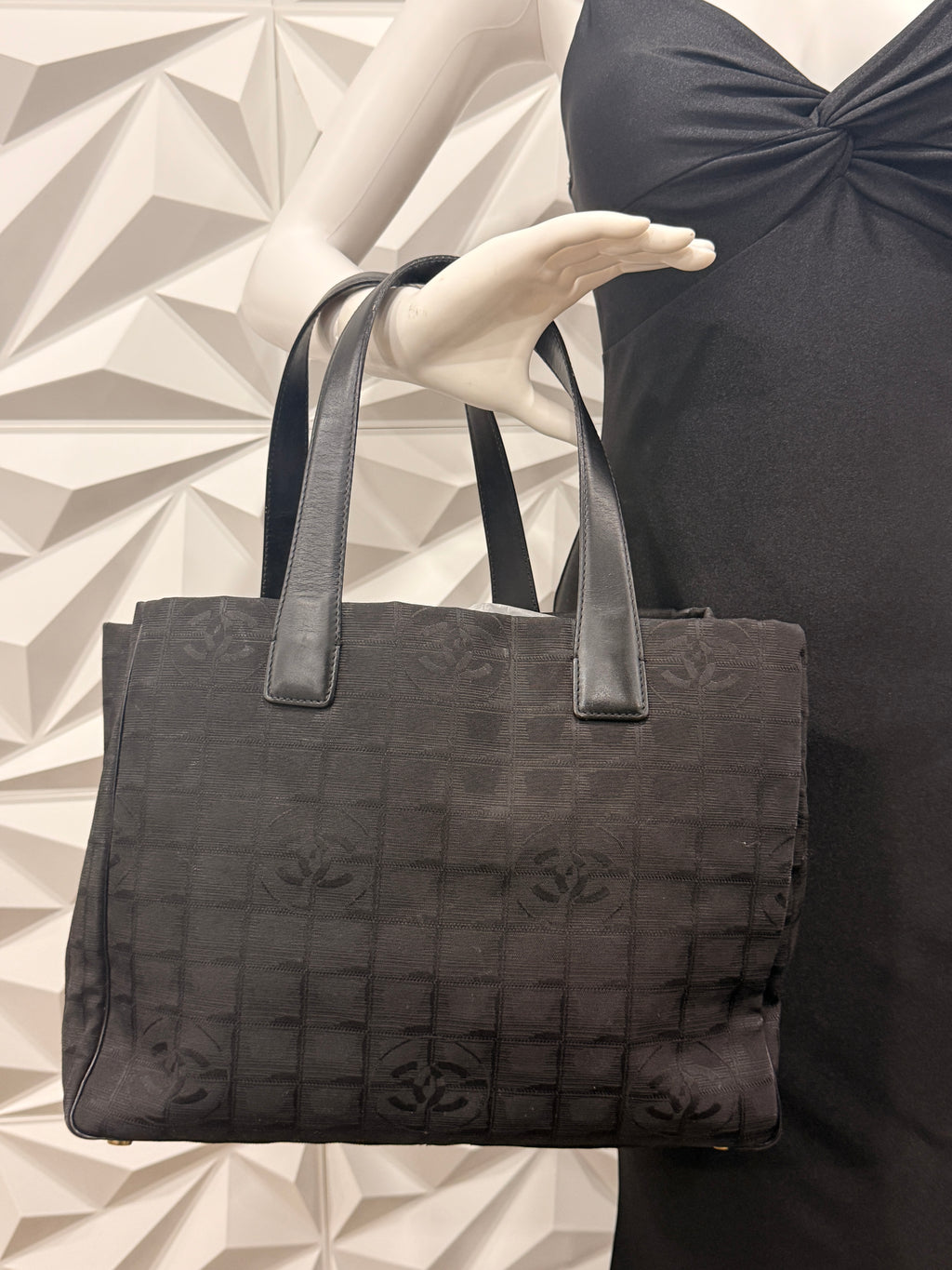 Chanel New Travel Line Black Tote Bag