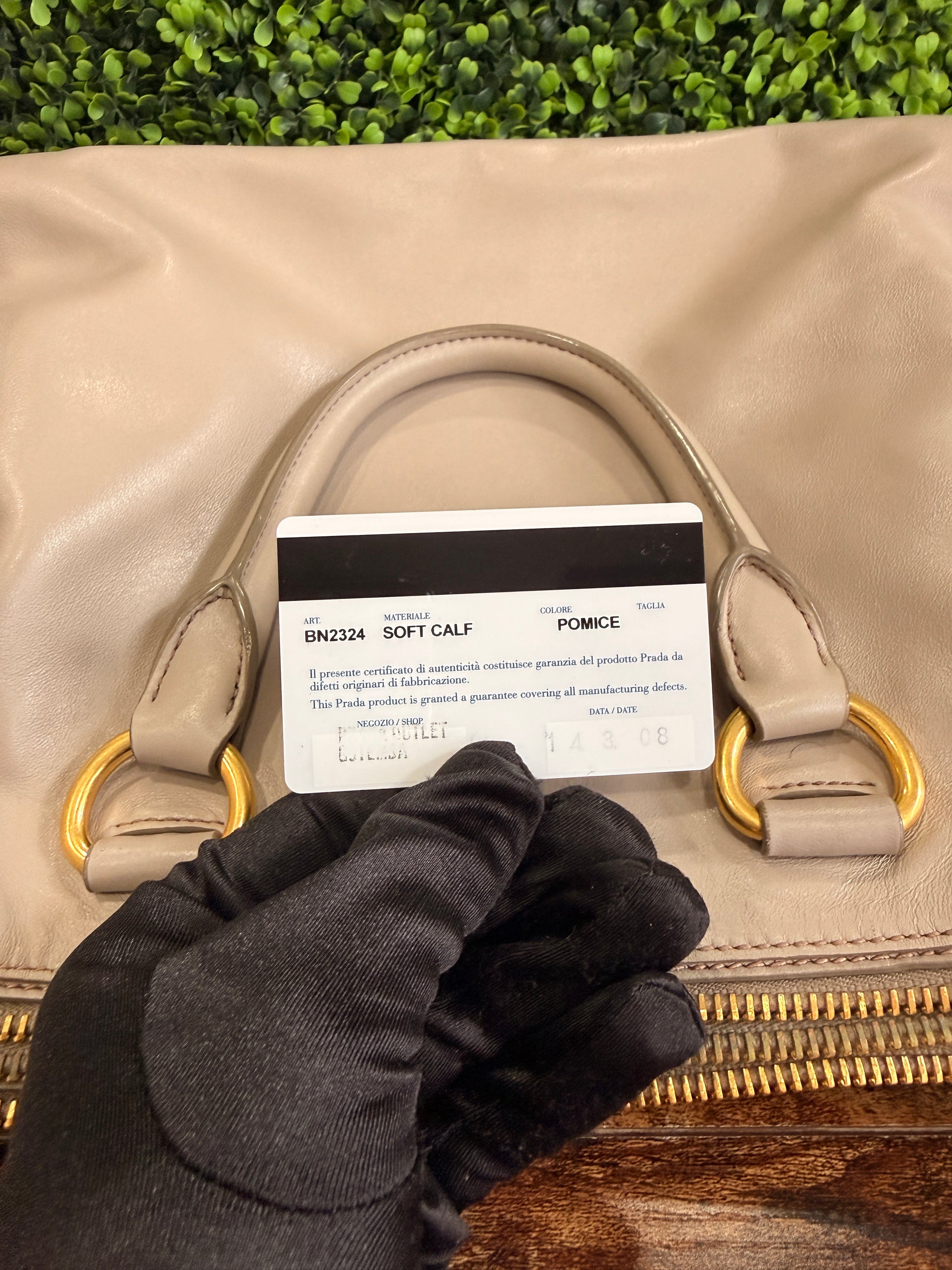 Prada Beige Vitello Daino